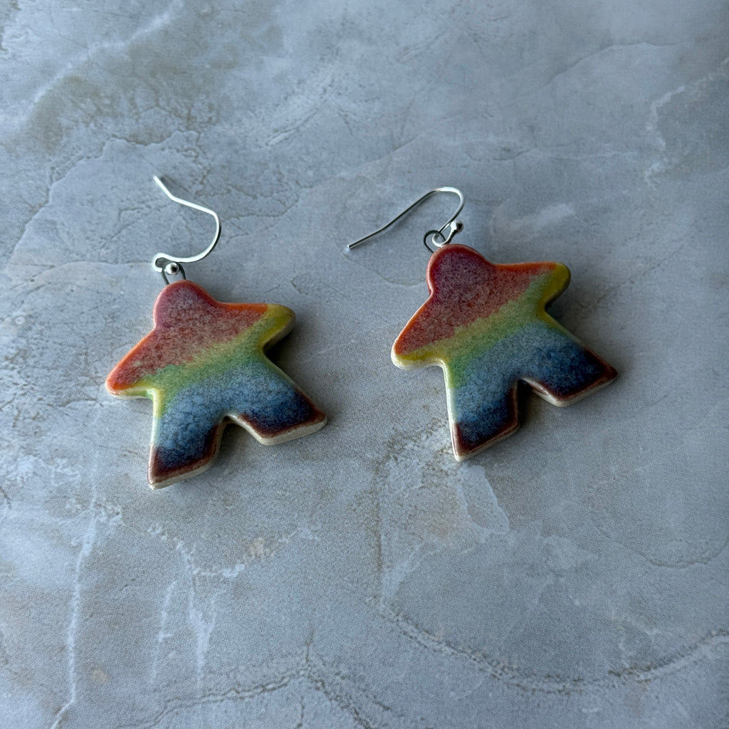 Meeple Earrings - PRIDE [Made to Order]
