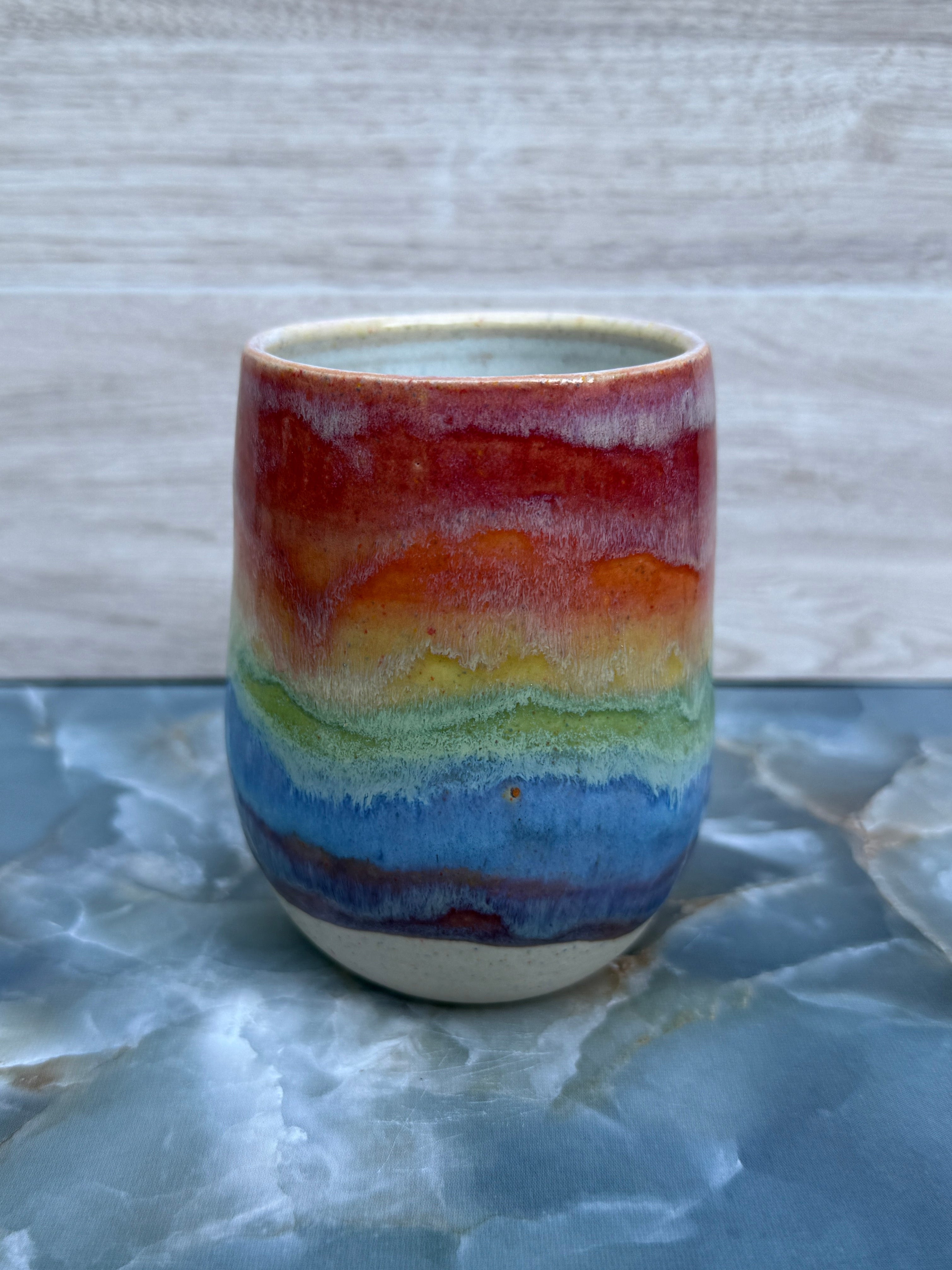 Thumbprint Tumbler - Soft Rainbow 1
