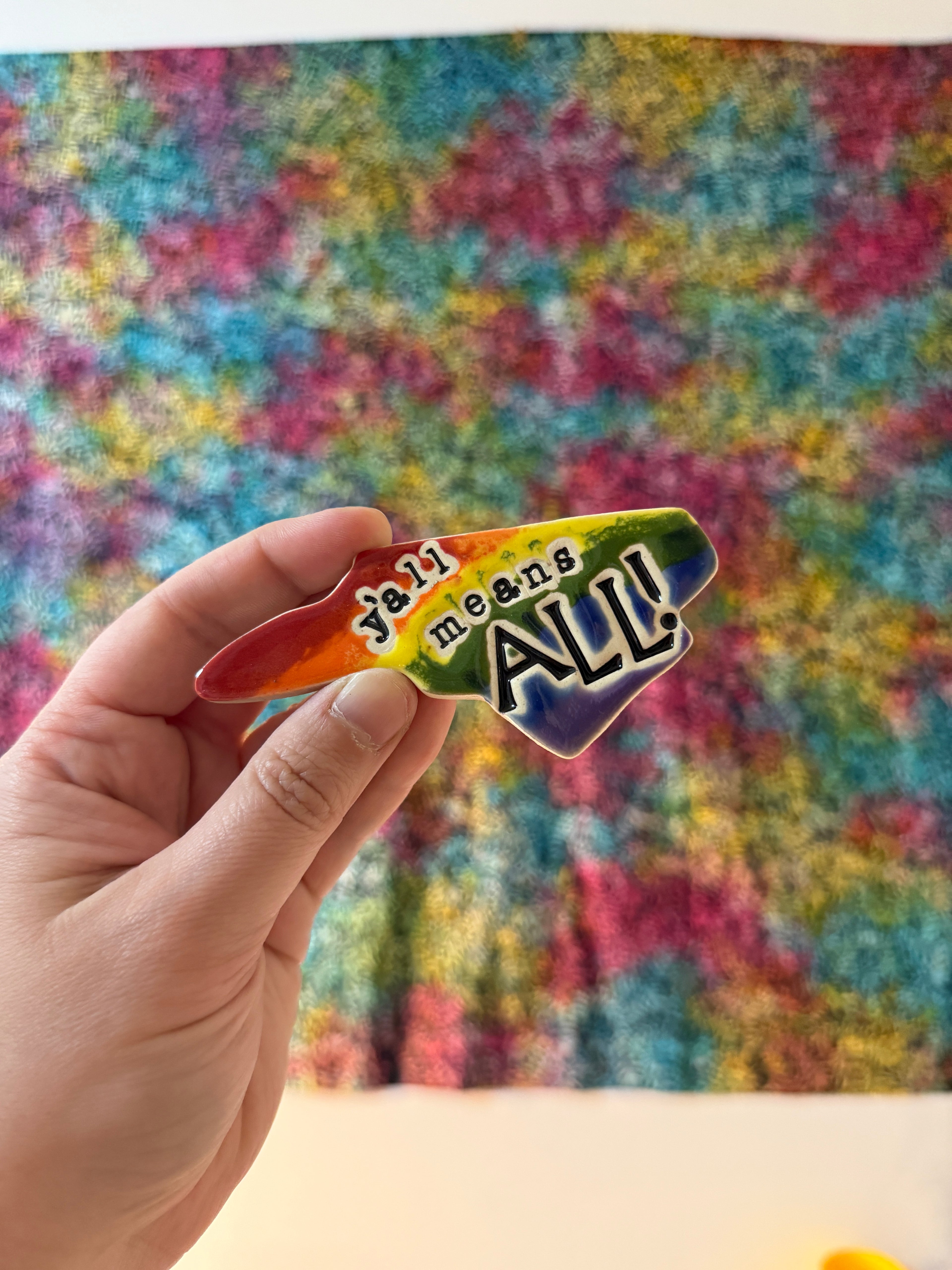 NC PRIDE Charity Magnet - Rainbow Glaze