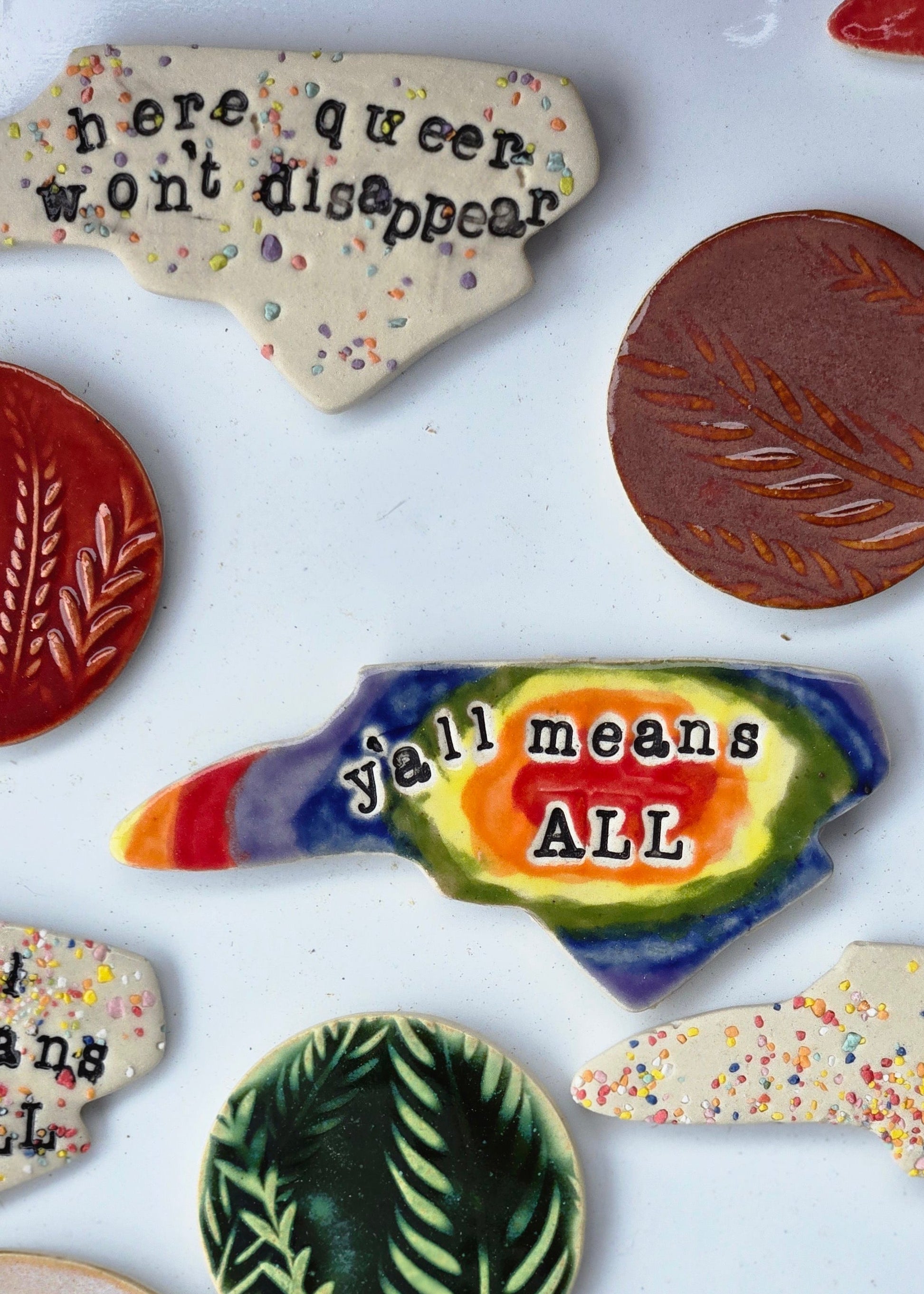 NC PRIDE Charity Magnet - Rainbow Glaze