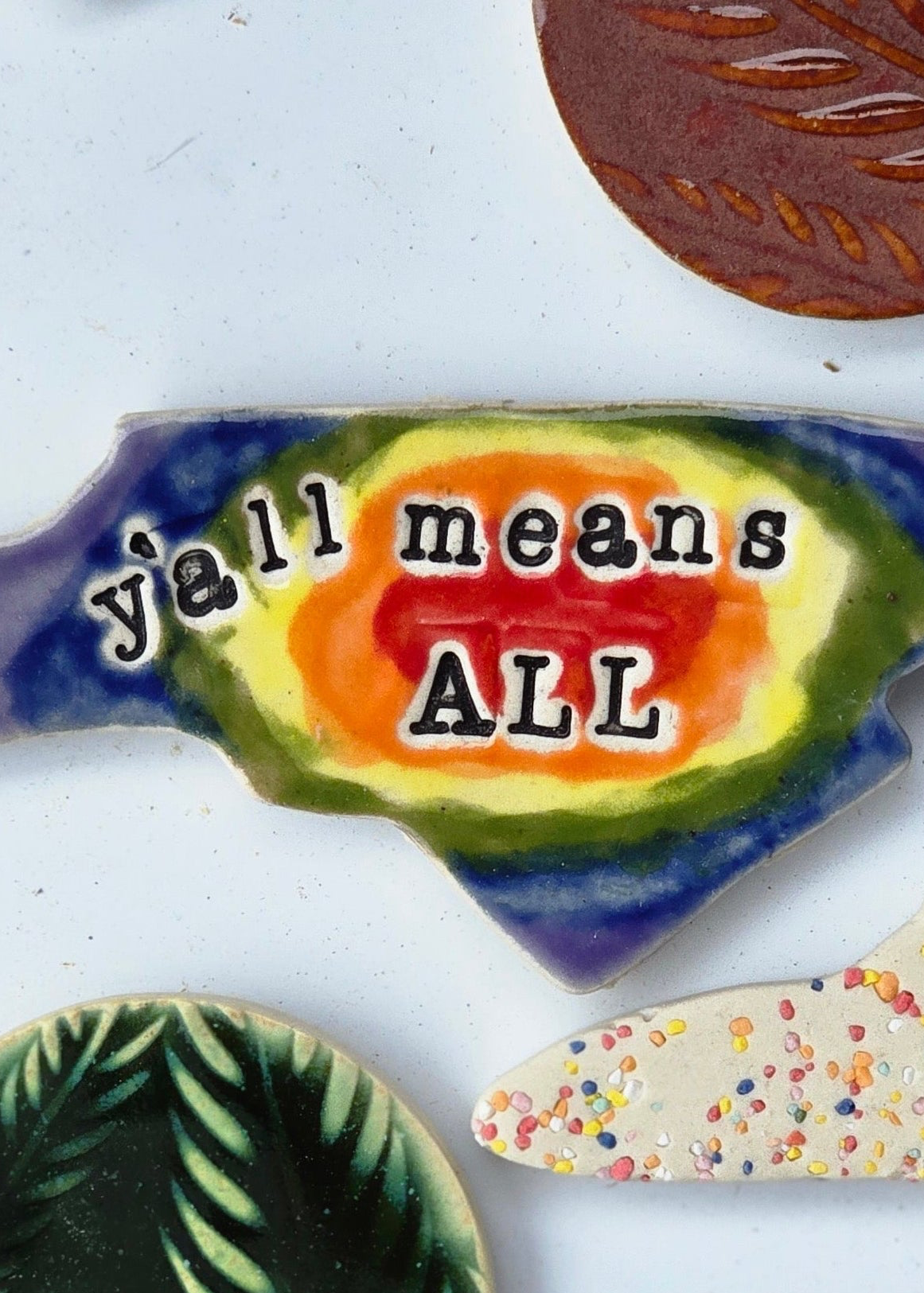 NC PRIDE Charity Magnet - Rainbow Glaze