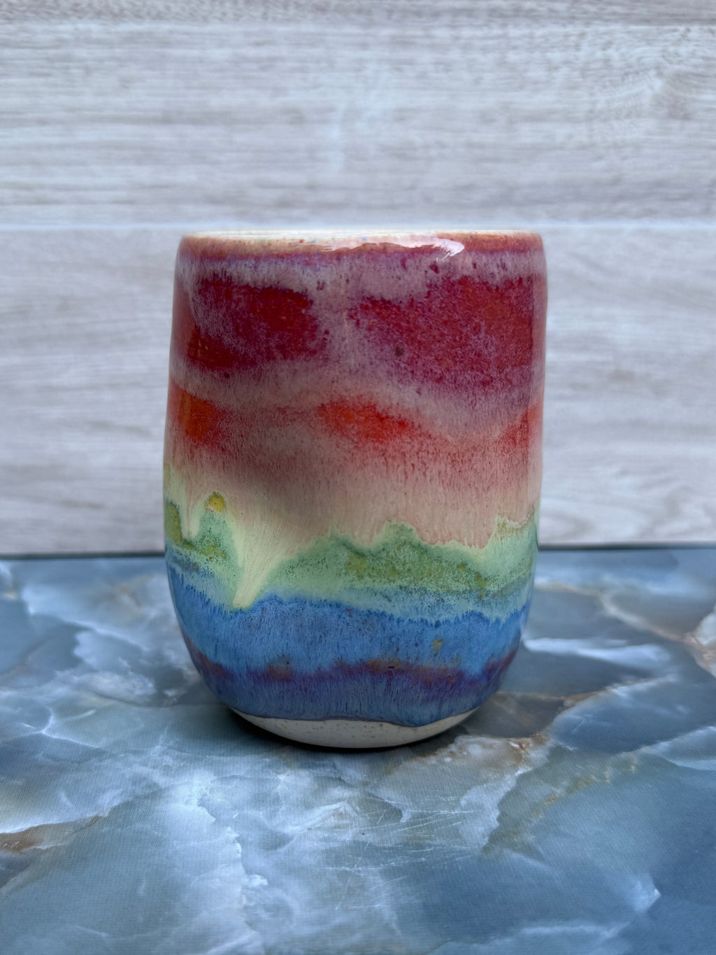 Thumbprint Tumbler - Soft Rainbow 2