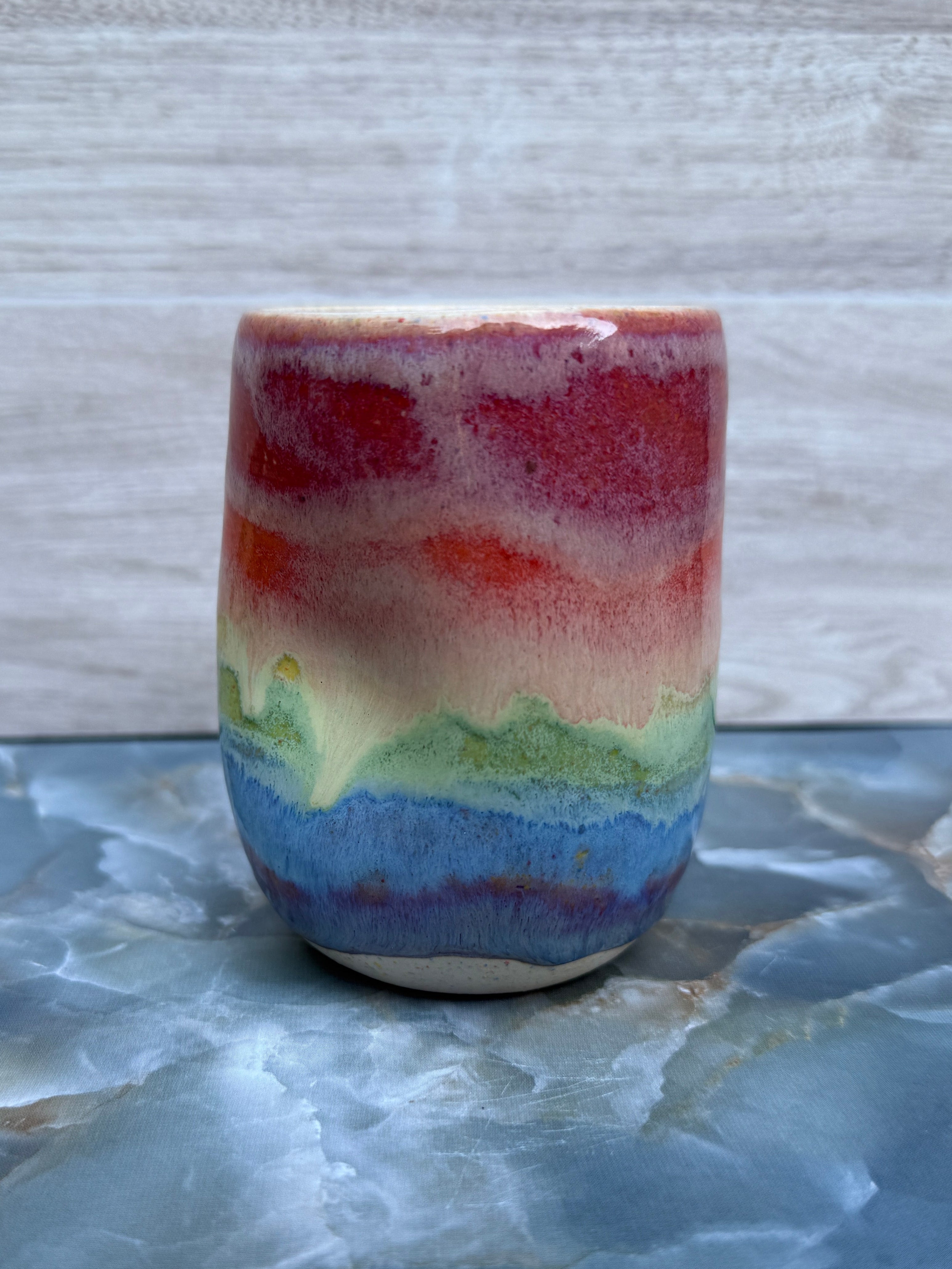 Thumbprint Tumbler - Soft Rainbow 2