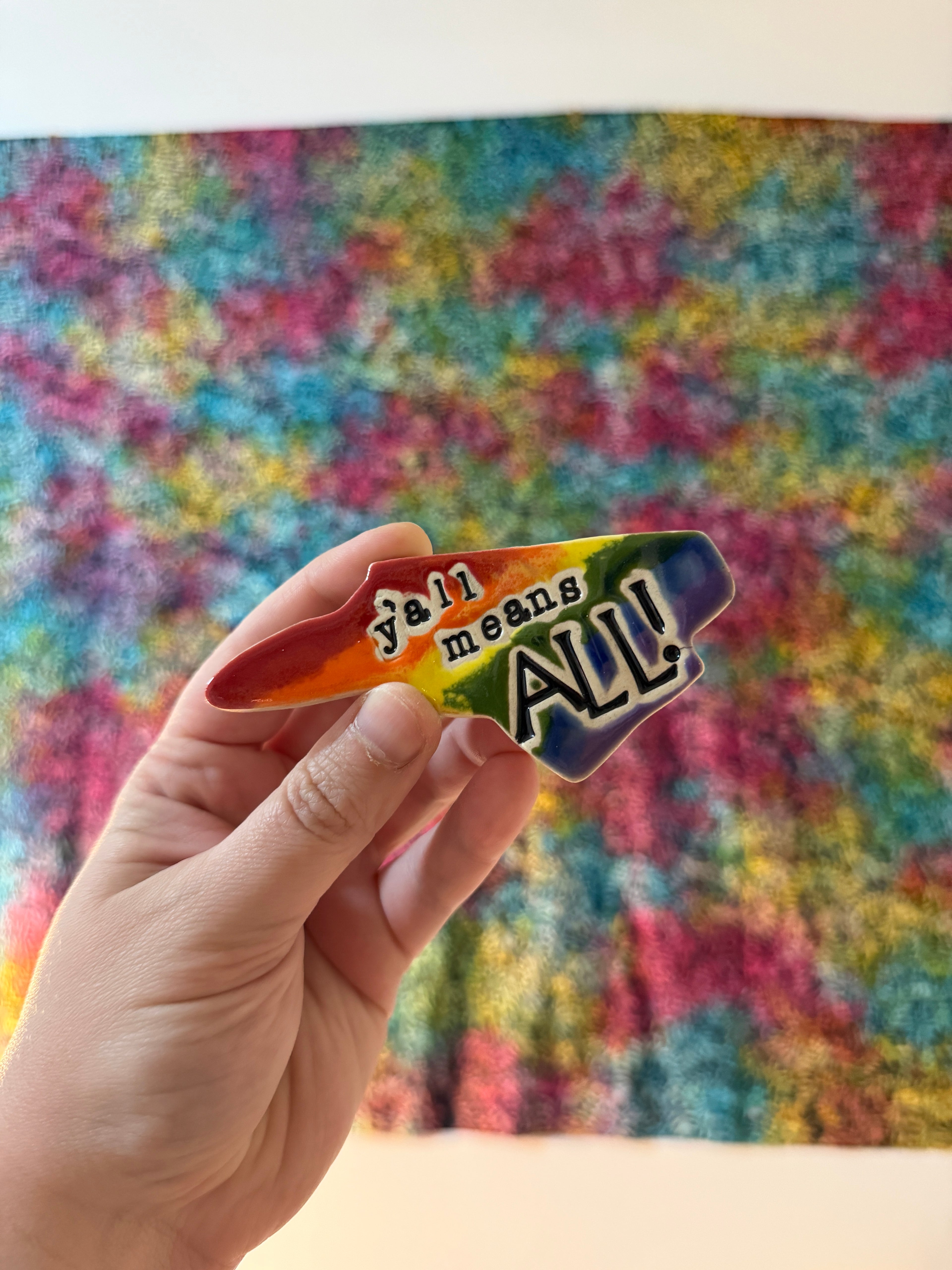 NC PRIDE Charity Magnet - Rainbow Glaze