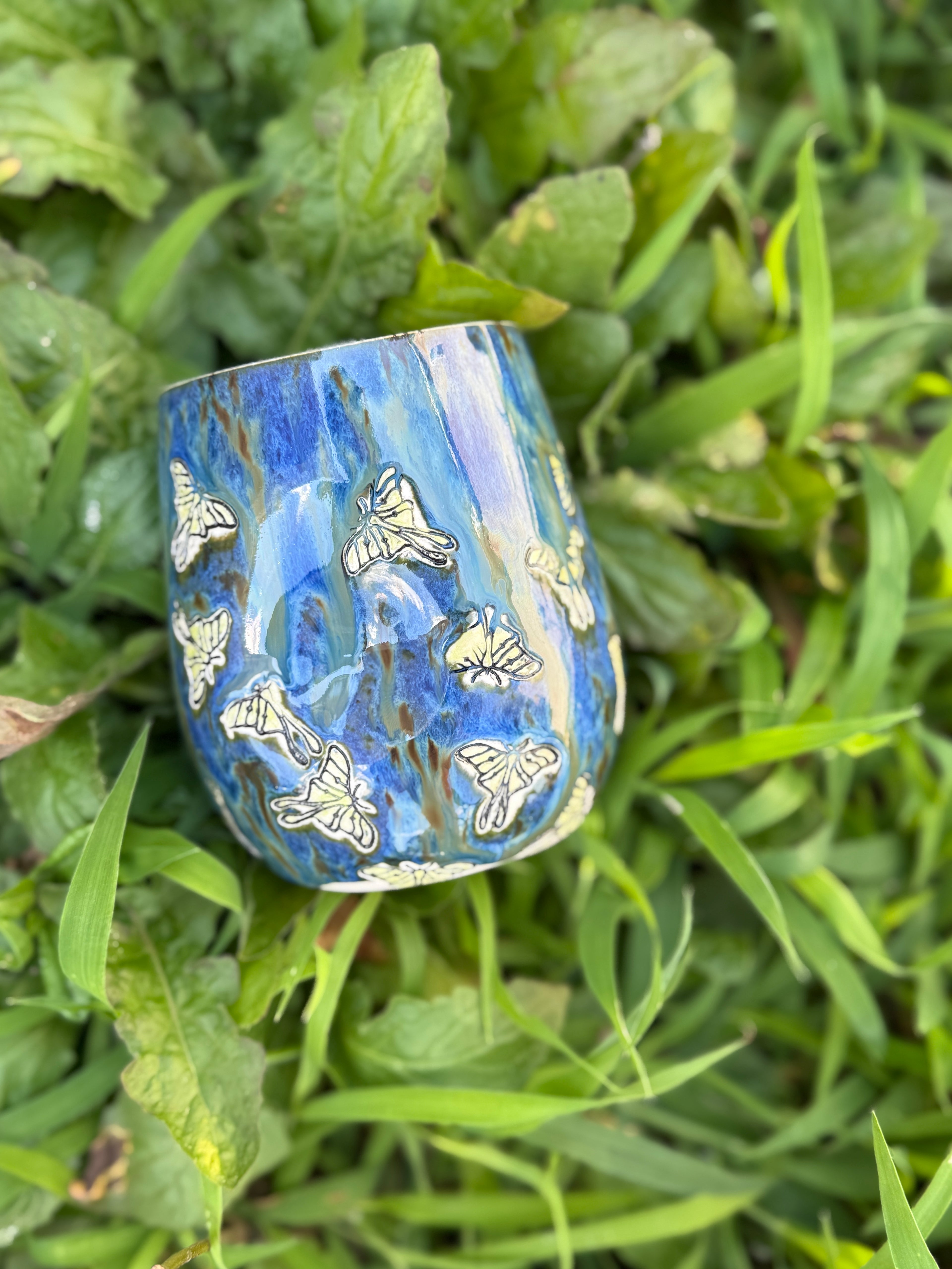 Luna Moth Tumbler - Midnight Rain
