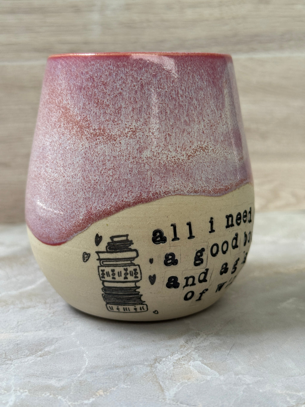good book and a glass of wine bookish tumbler