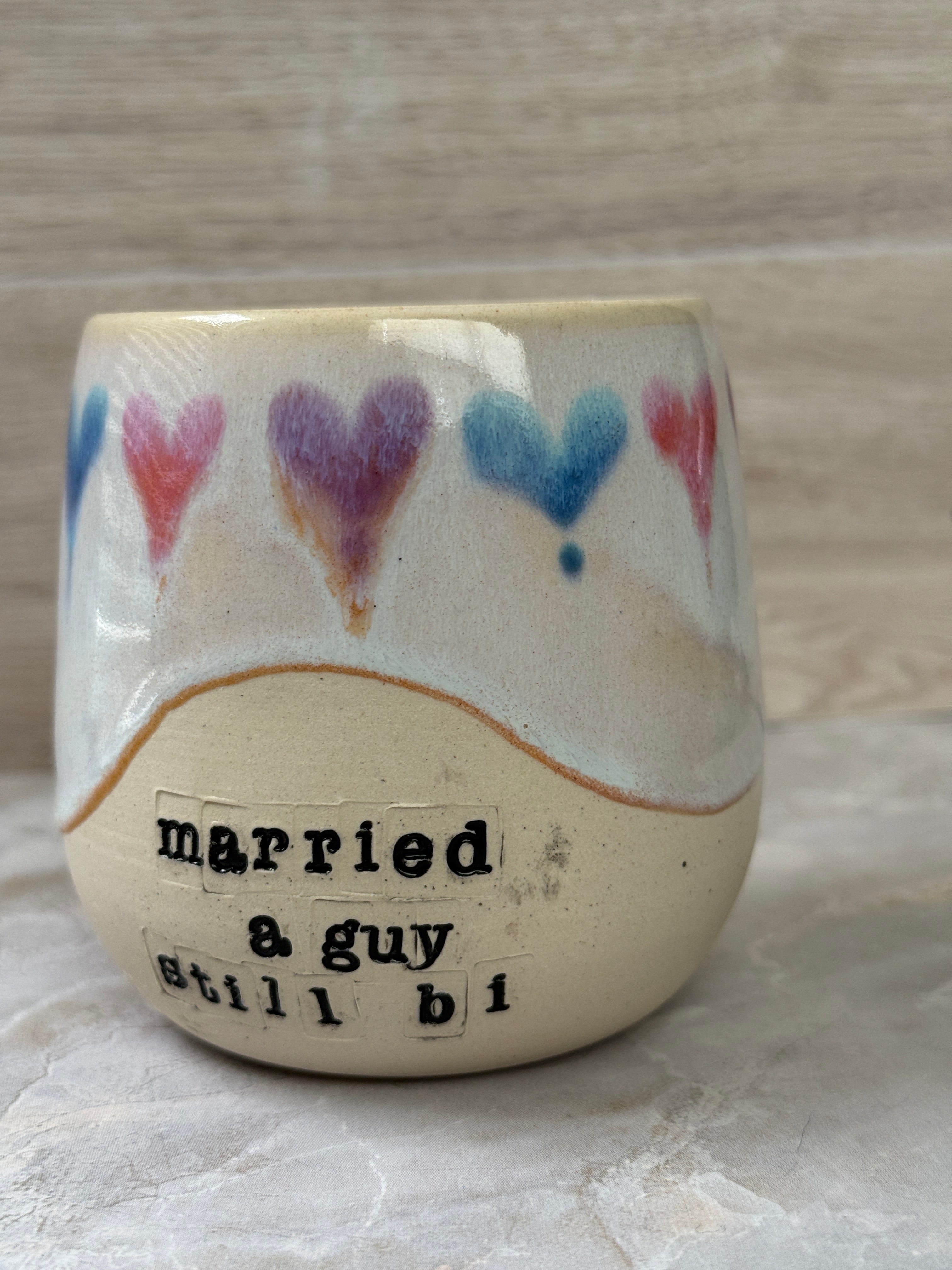 Still Bi Tumbler - Bisexual Pride Hearts