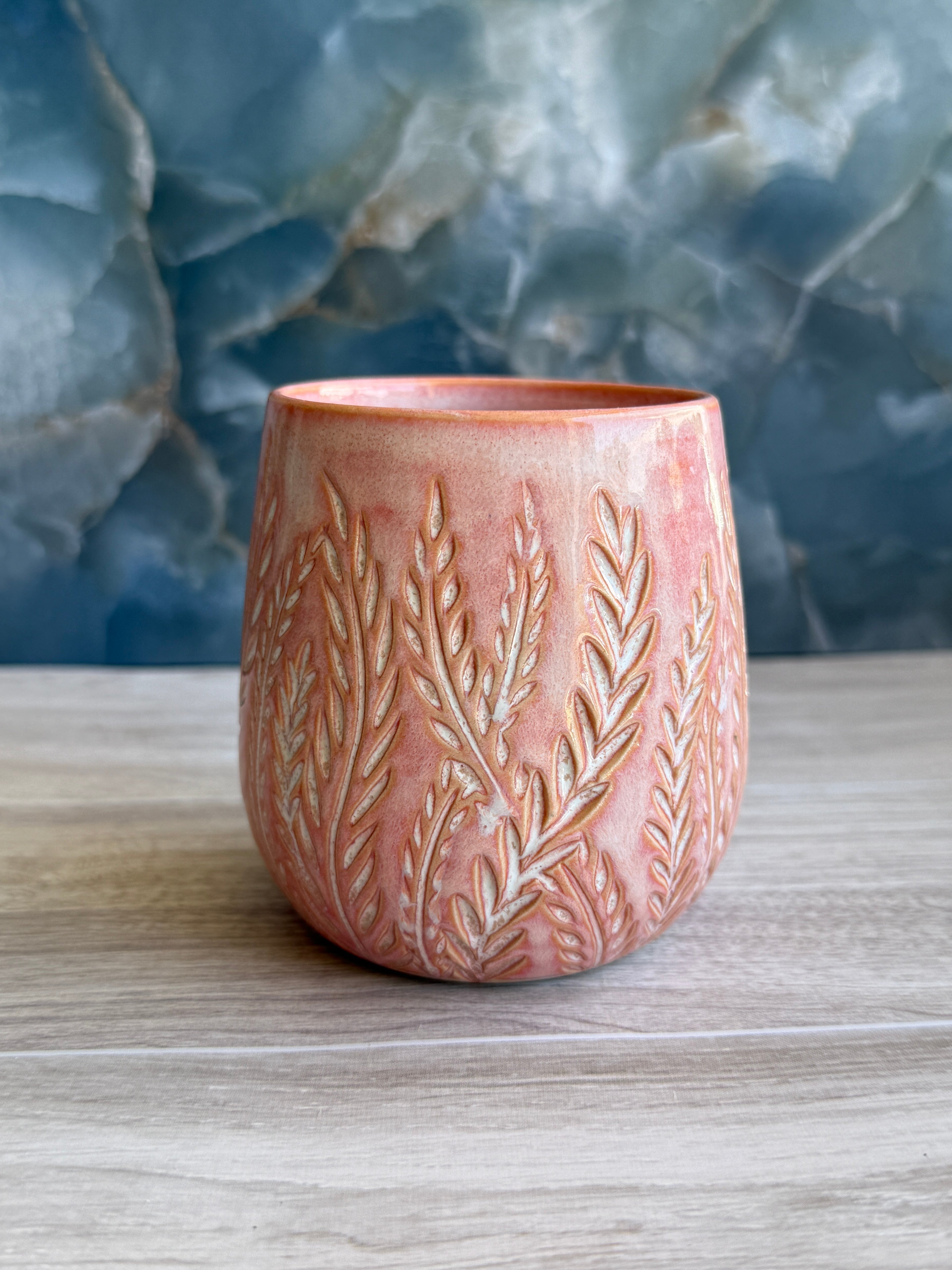 Thumbprint Tumbler - Sunrise Ferns
