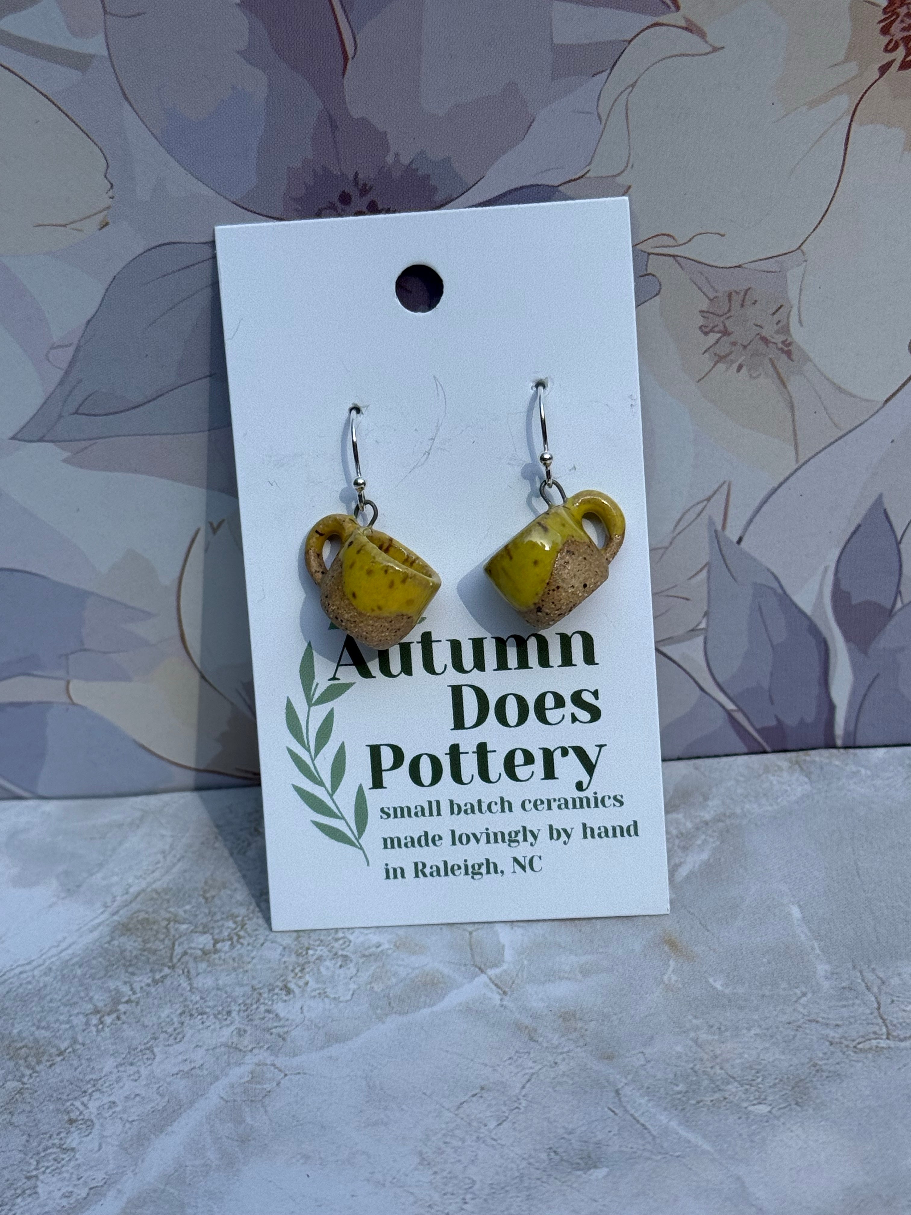 Dandelion Dreams Speckled Mini Mug Earrings