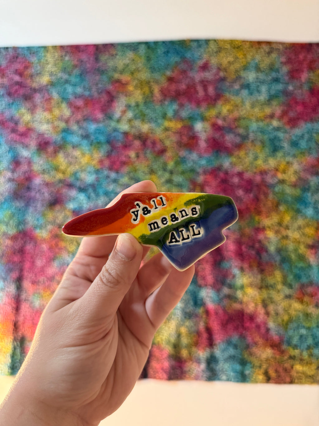 NC PRIDE Charity Magnet - Rainbow Glaze
