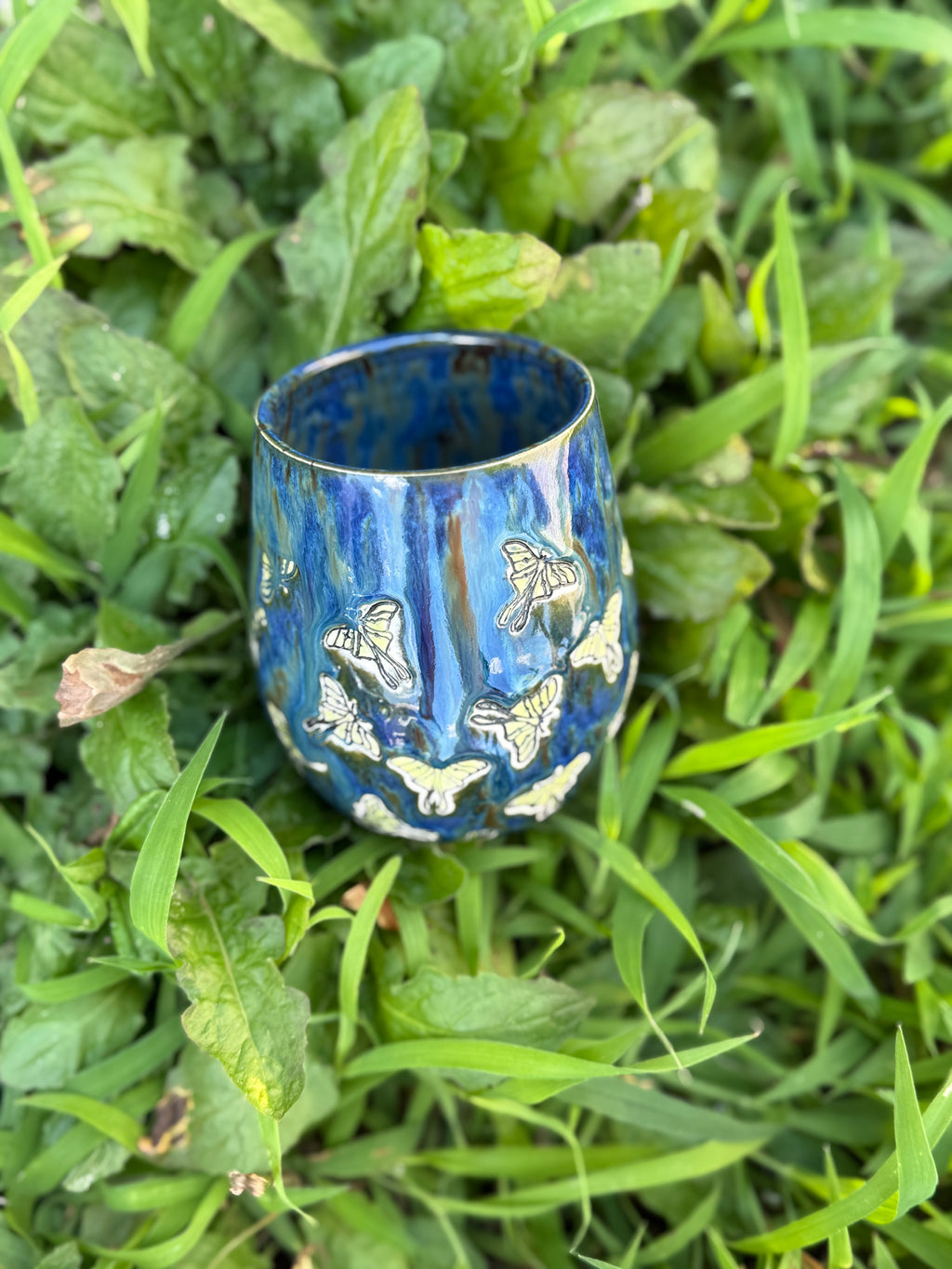 Luna Moth Tumbler - Midnight Rain