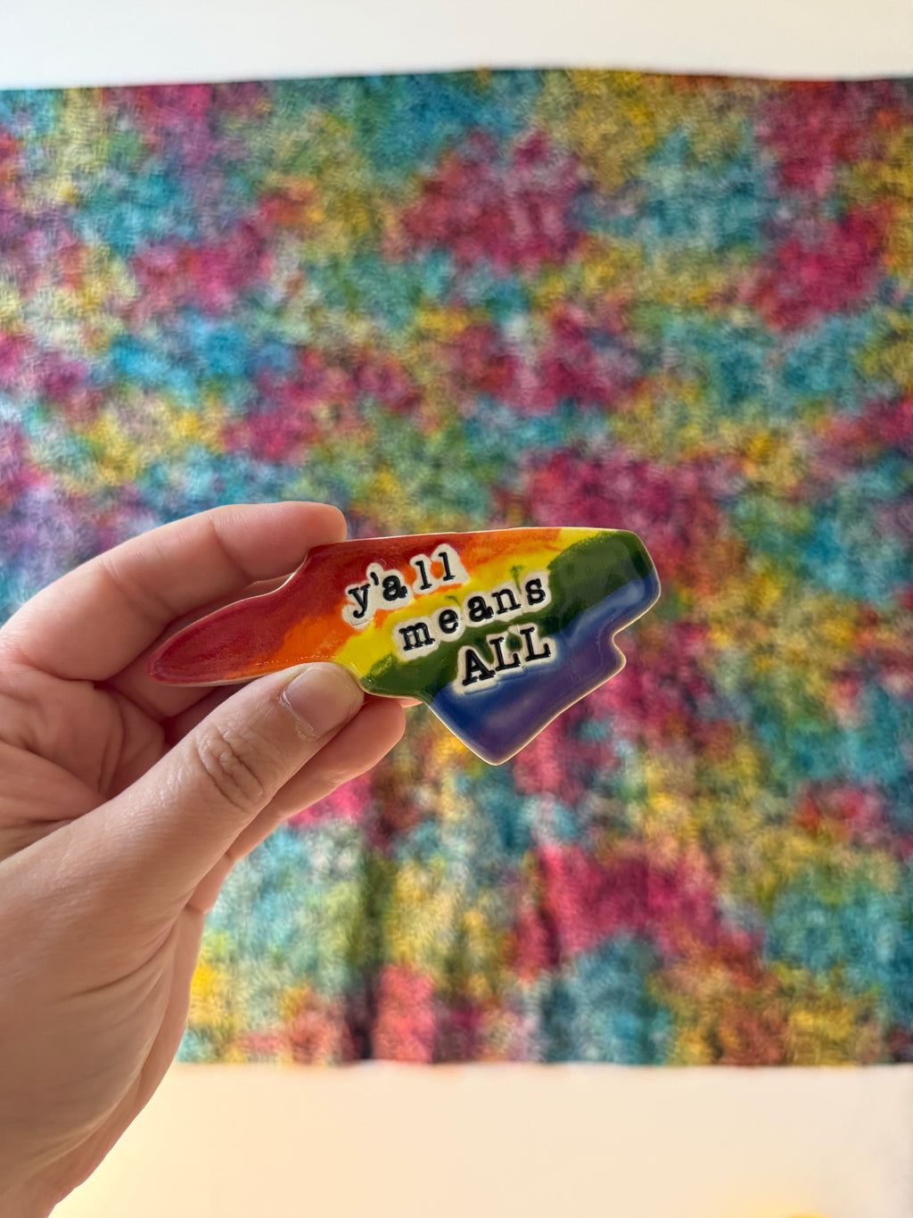 NC PRIDE Charity Magnet - Rainbow Glaze