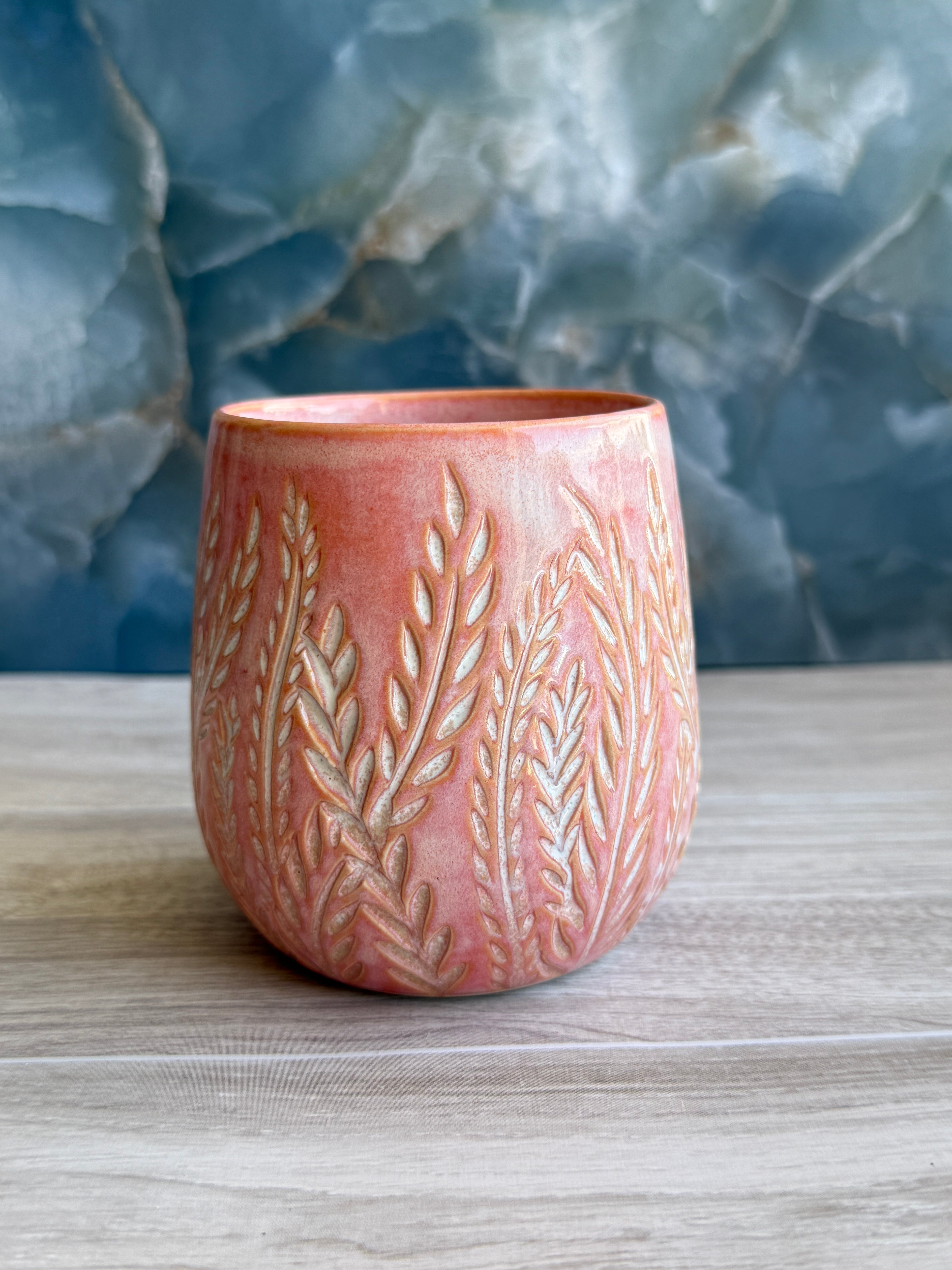 Thumbprint Tumbler - Sunrise Ferns