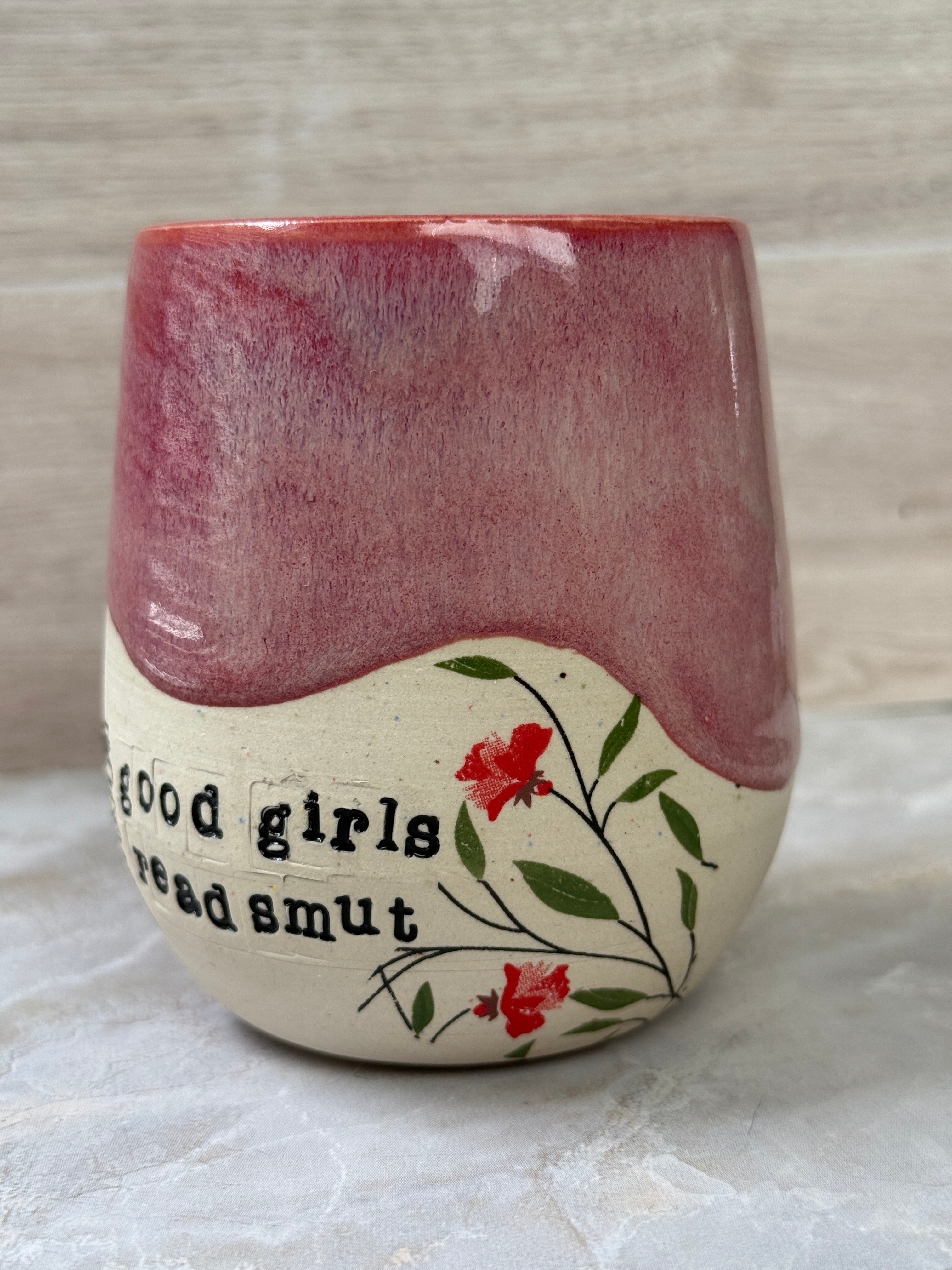 good girls read smut bookish tumbler