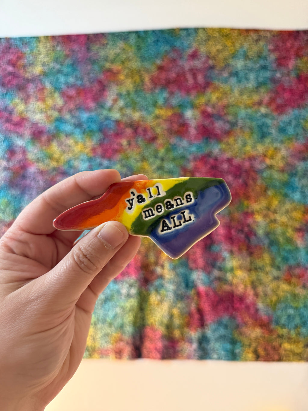 NC PRIDE Charity Magnet - Rainbow Glaze