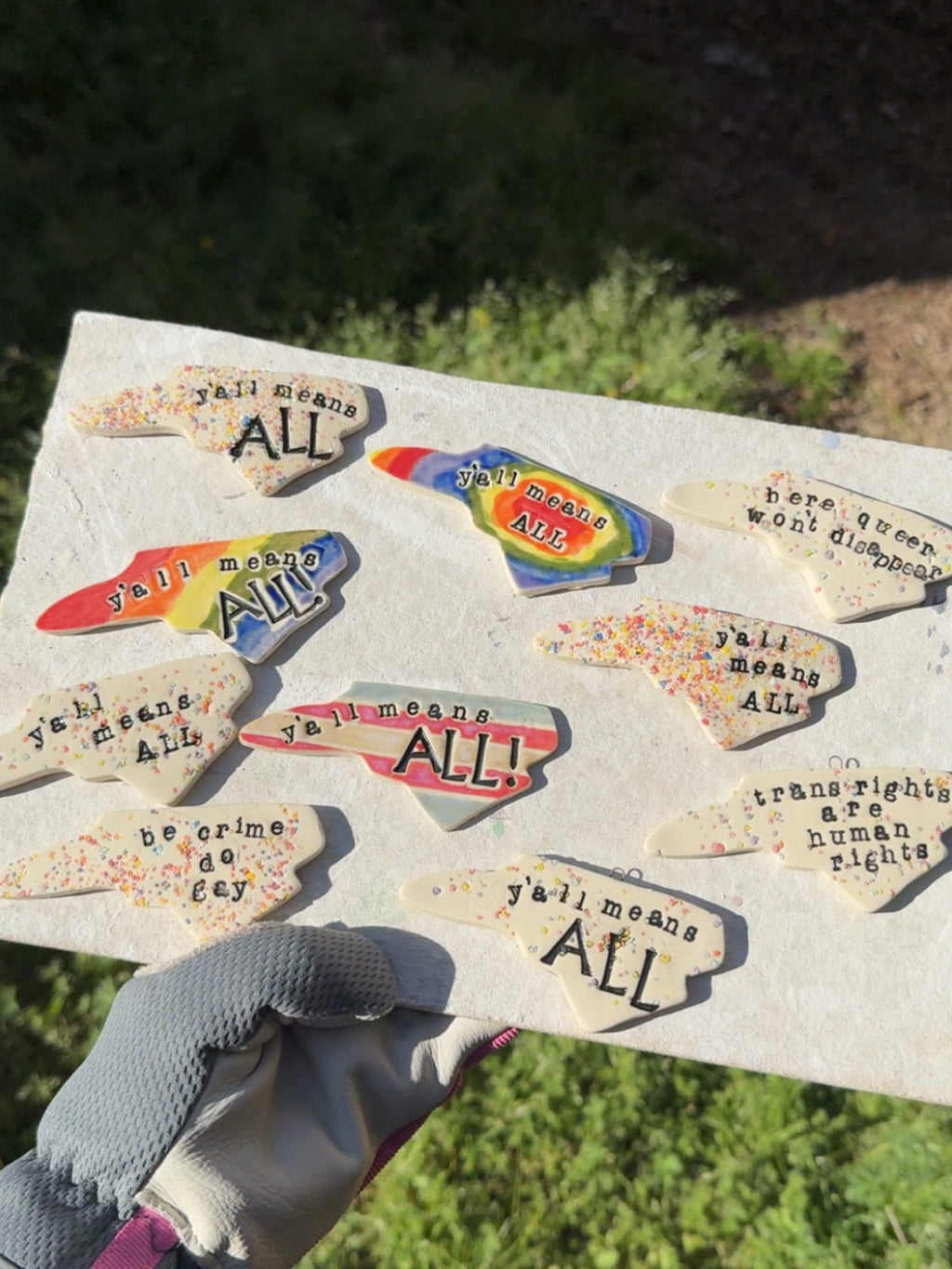 NC PRIDE Charity Magnet - Rainbow Speckles