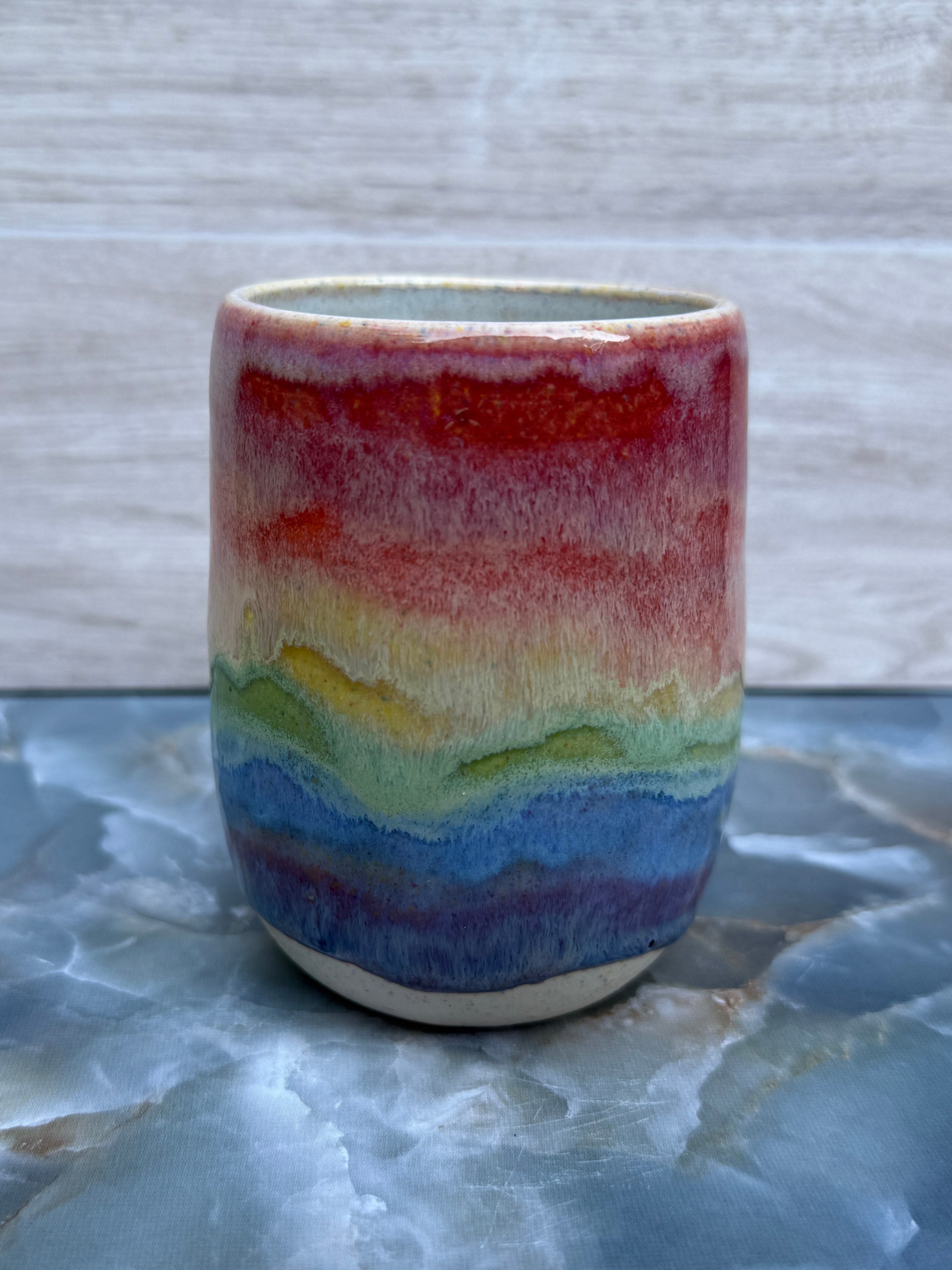 Thumbprint Tumbler - Soft Rainbow 2