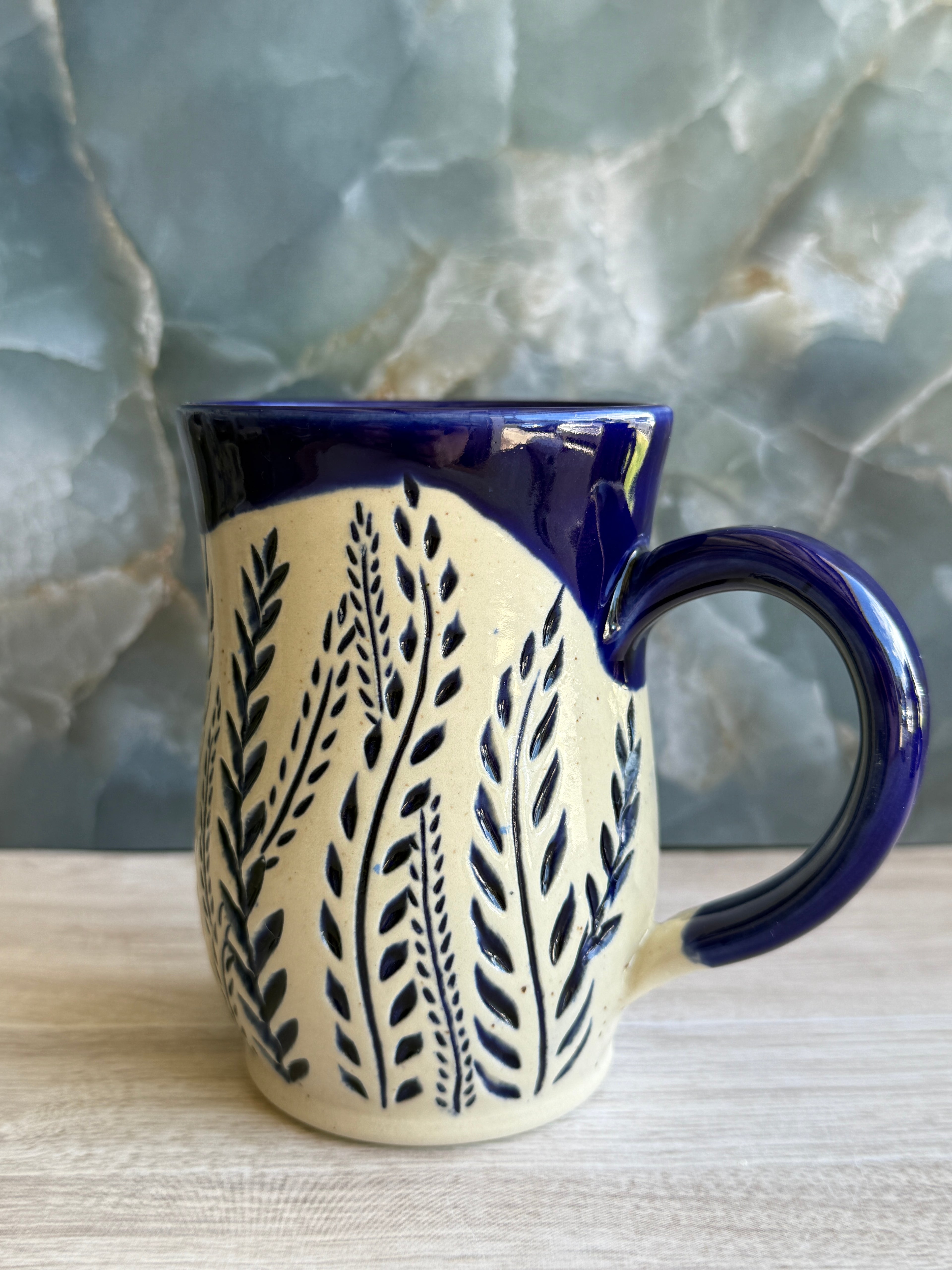Cobalt Ferns Mug 2