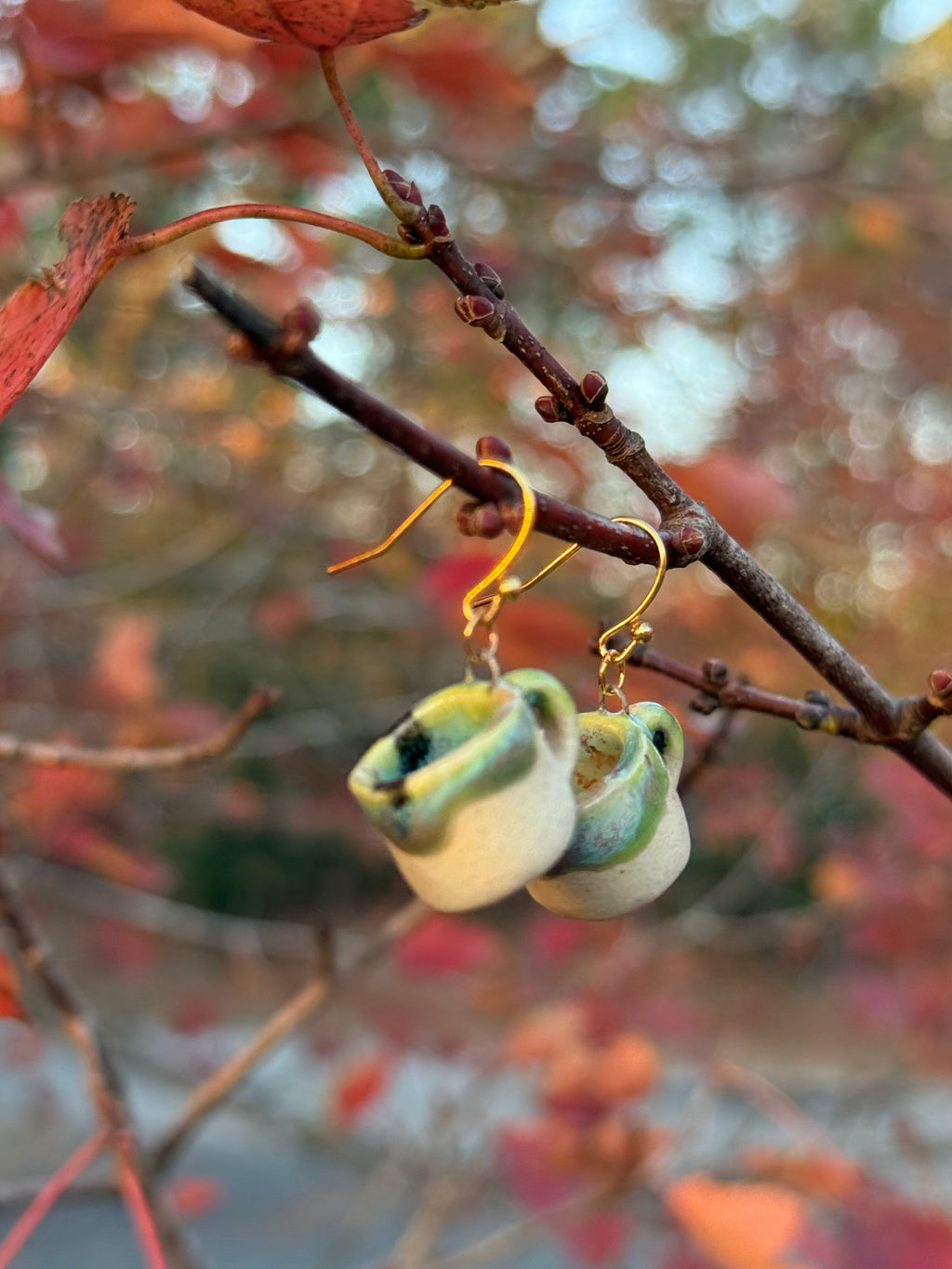 Luna Moth Mini Mug Earrings