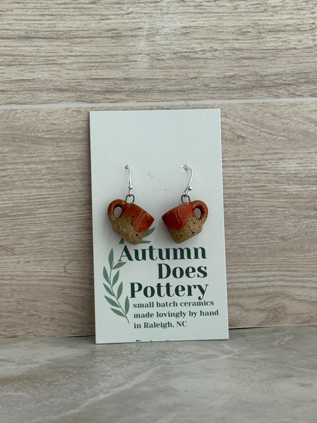 Tangerine Dreams Speckled Mini Mug Earrings