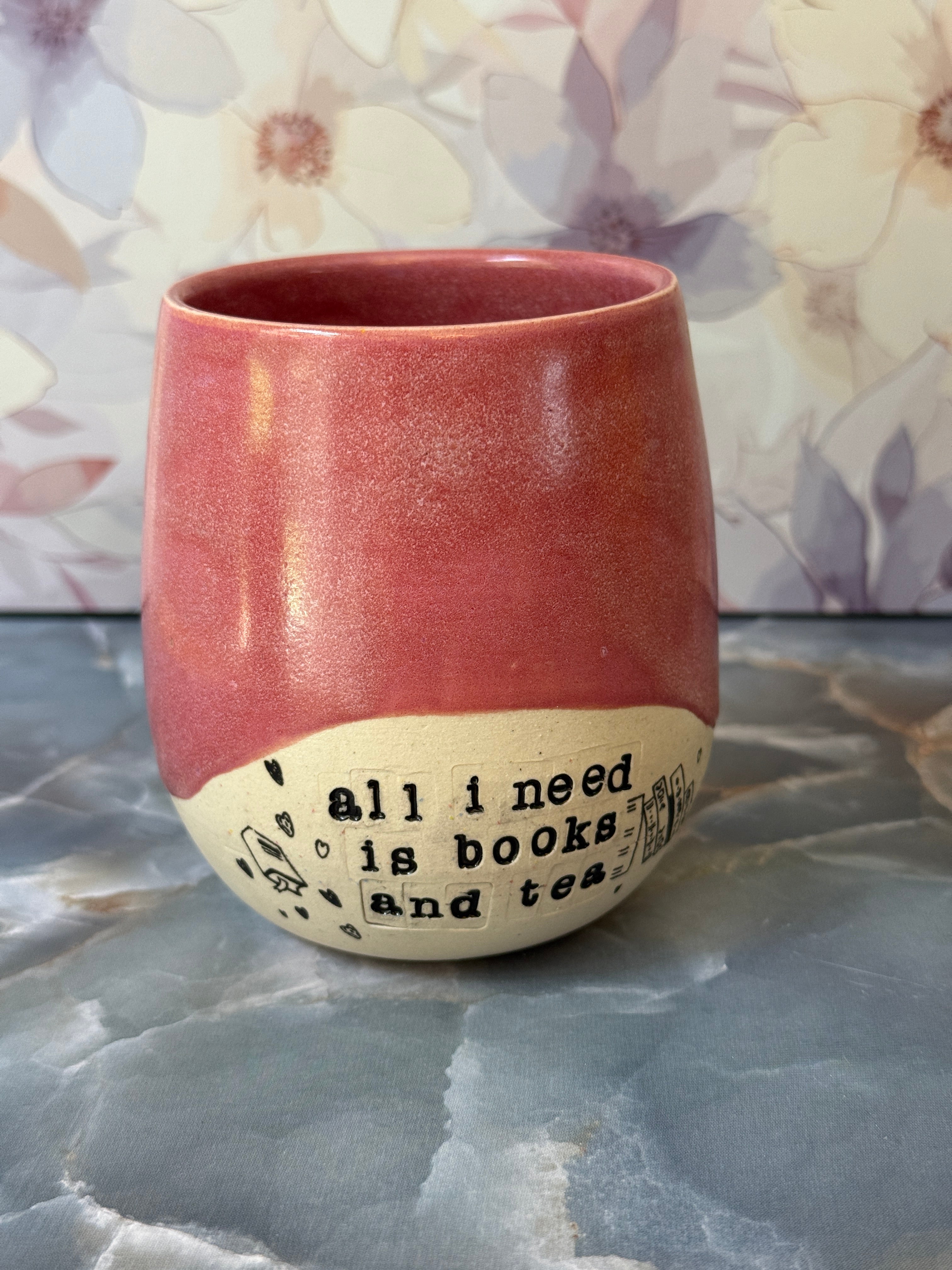 all i need is books and tea bookish tumbler