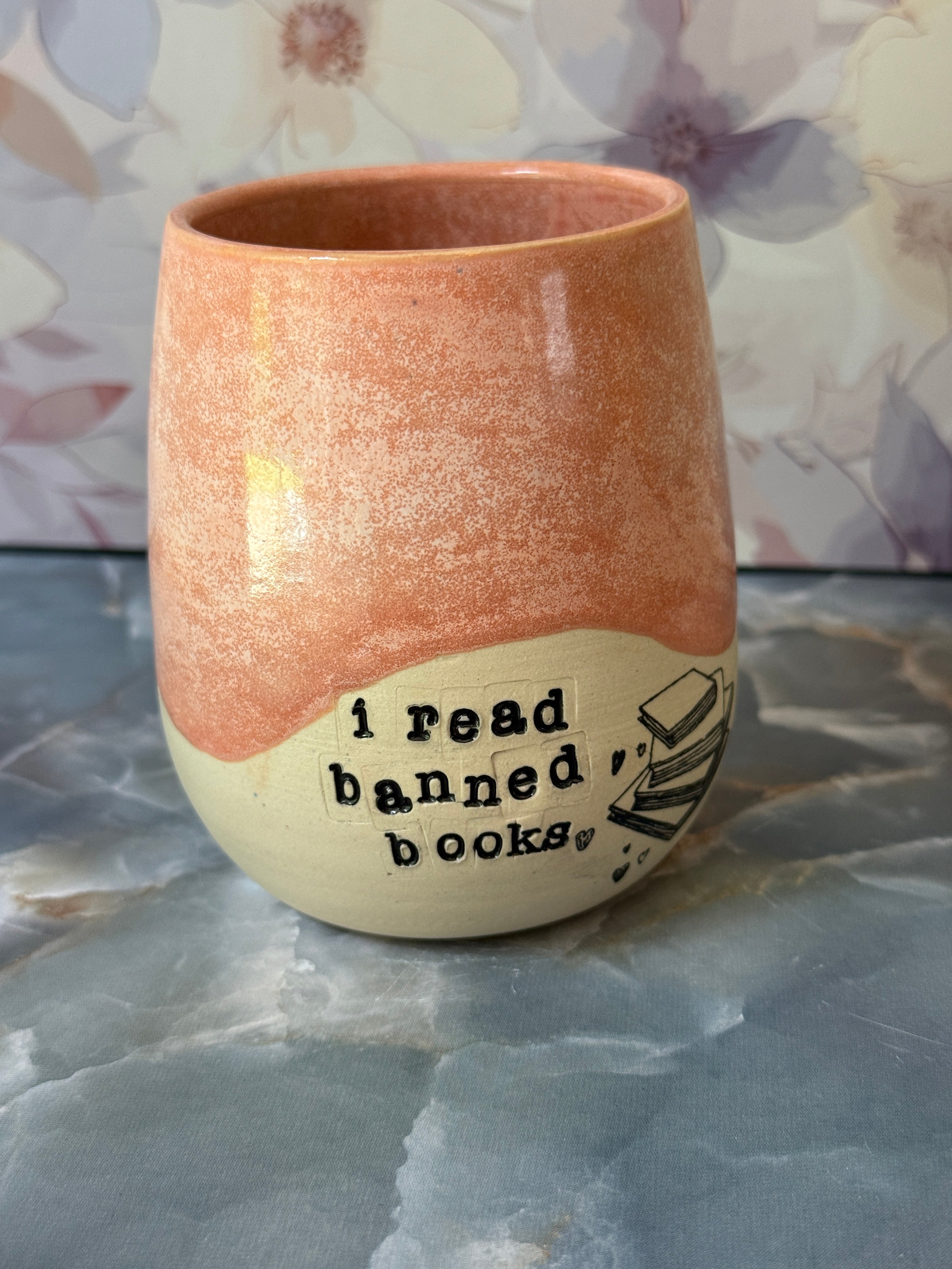 i read banned books bookish tumbler
