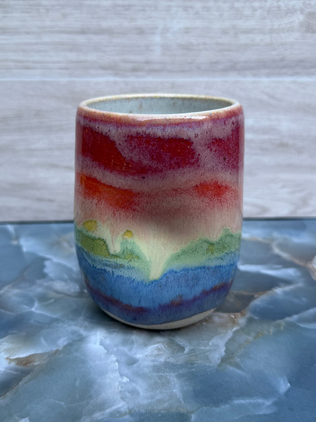 Thumbprint Tumbler - Soft Rainbow 2