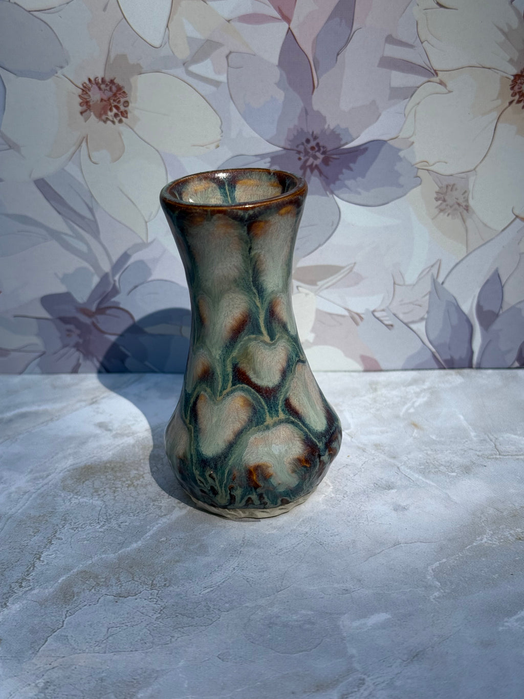 Drippy Iron Lustre Bud Vase