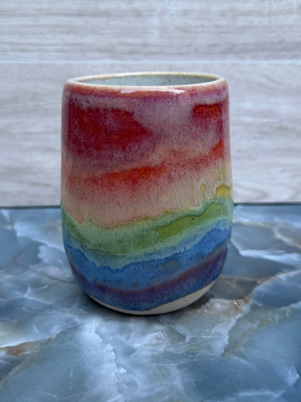 Thumbprint Tumbler - Soft Rainbow 2
