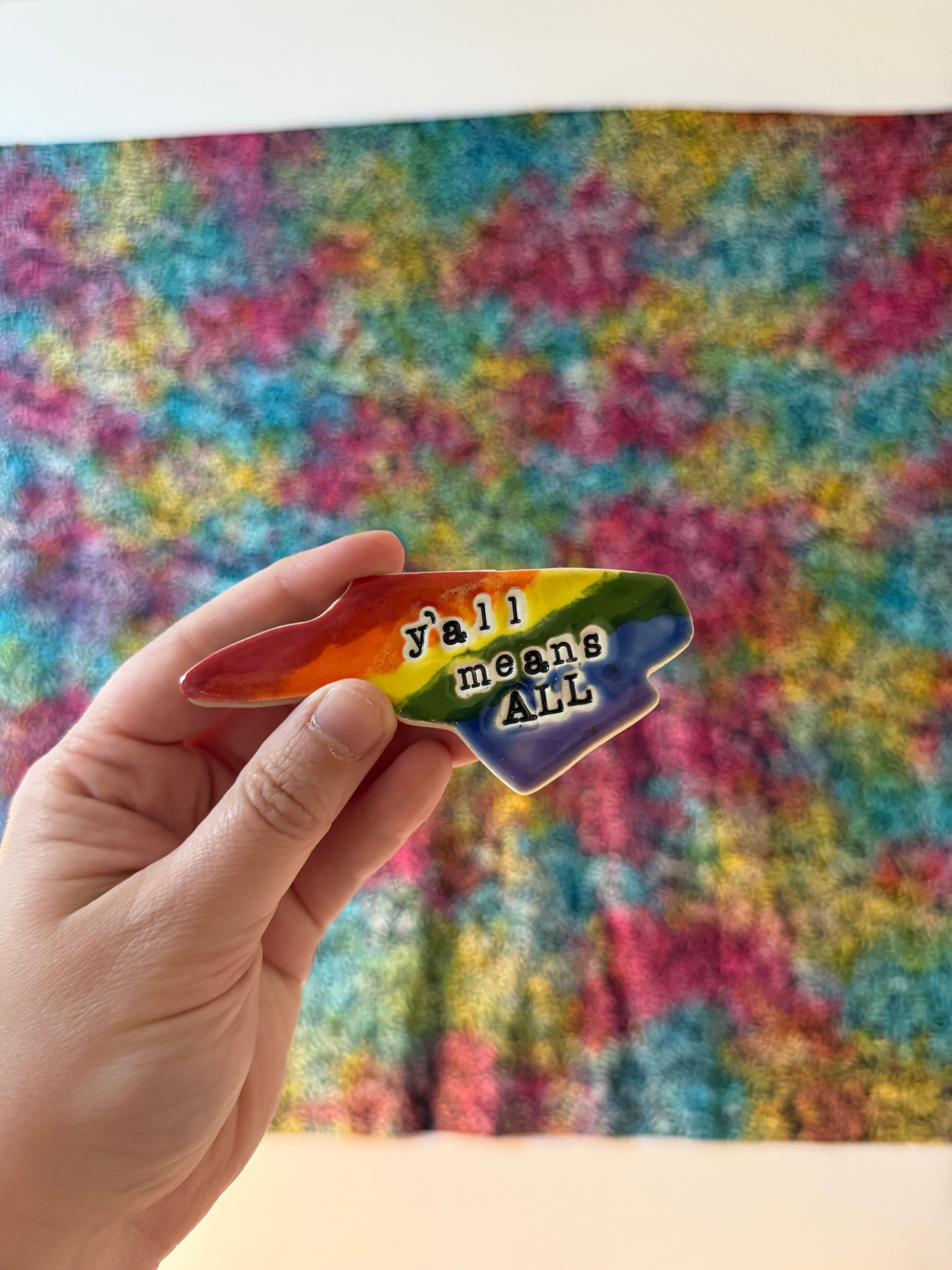 NC PRIDE Charity Magnet - Rainbow Glaze