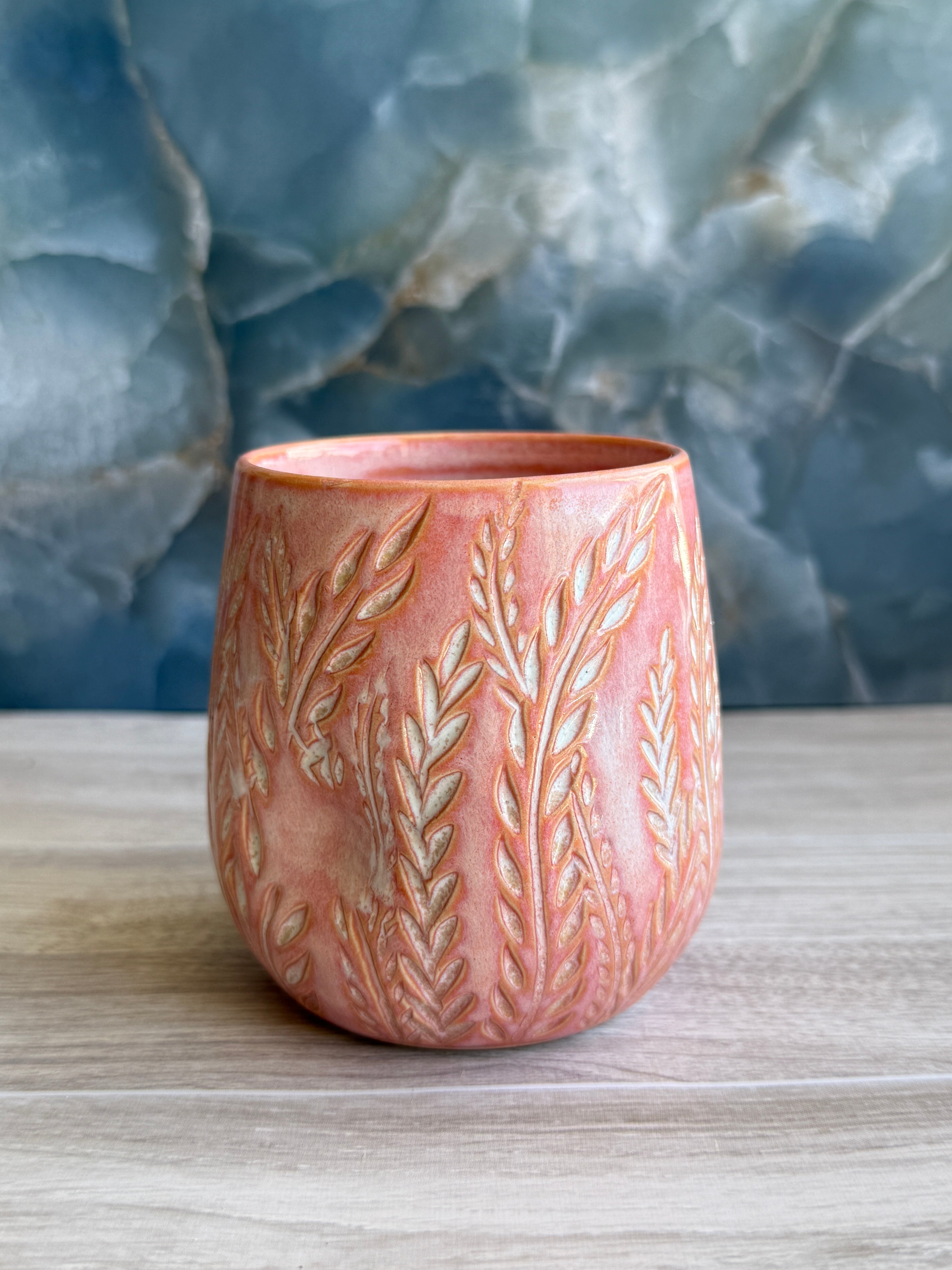 Thumbprint Tumbler - Sunrise Ferns