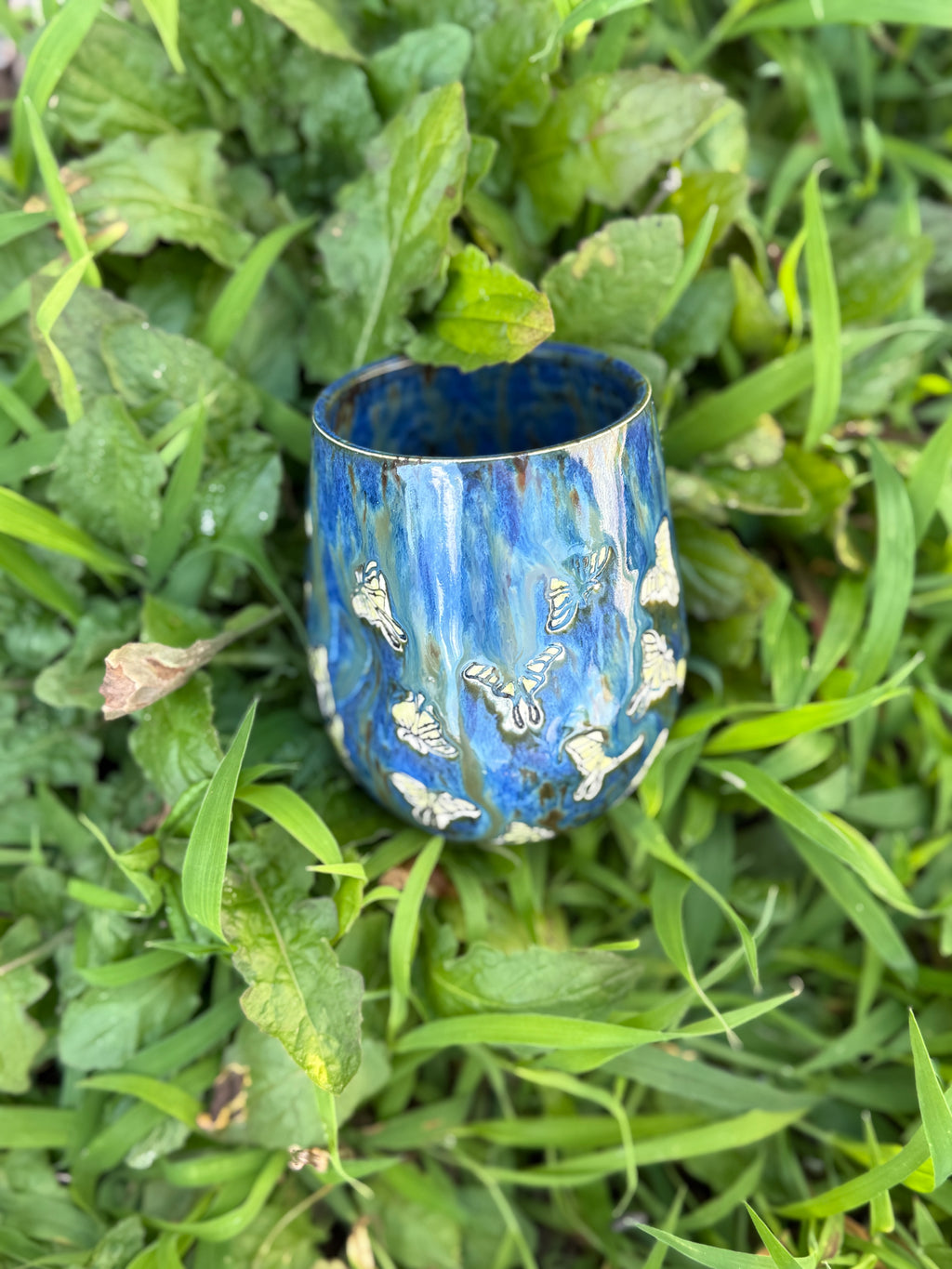 Luna Moth Tumbler - Midnight Rain