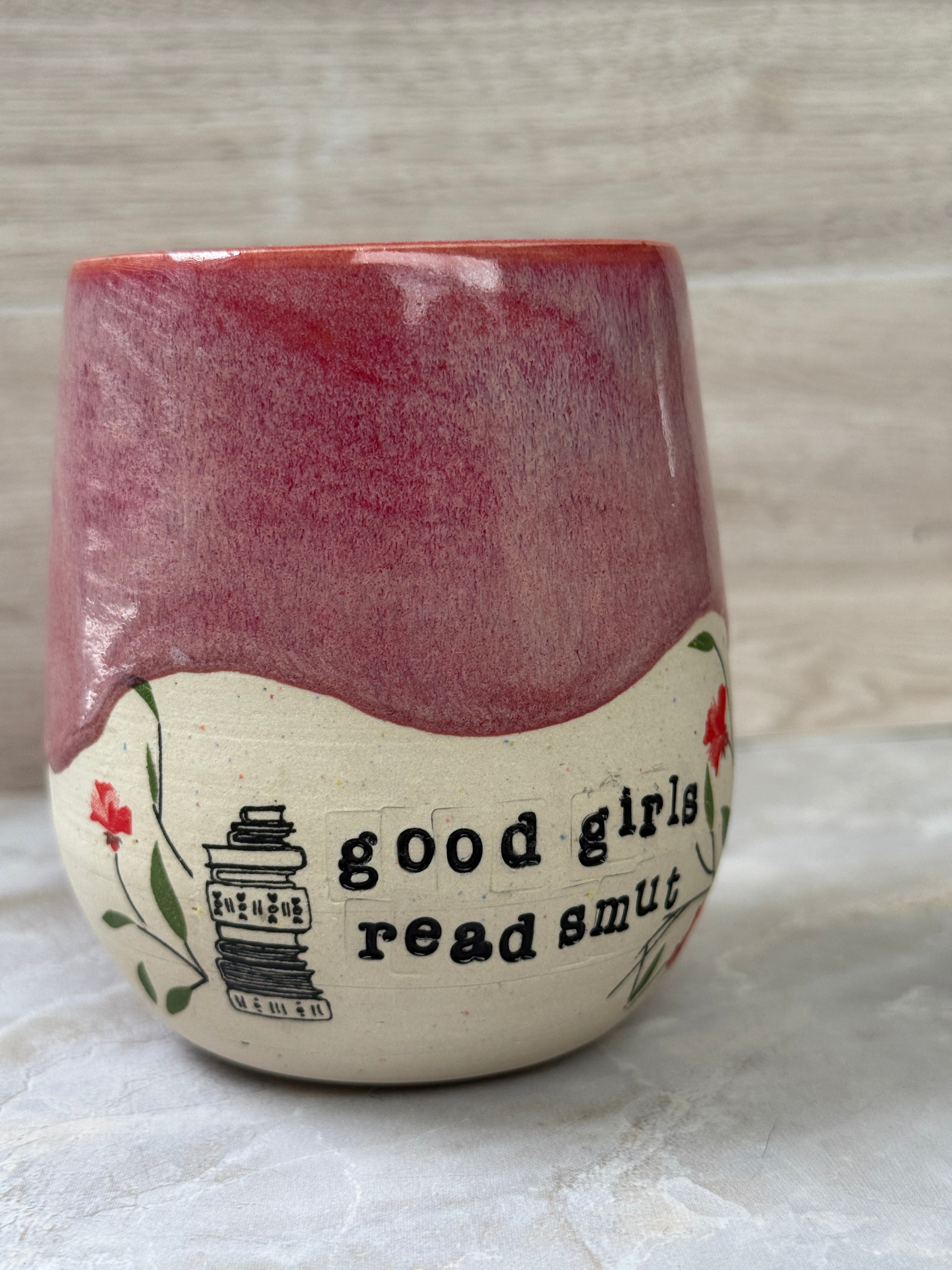 good girls read smut bookish tumbler