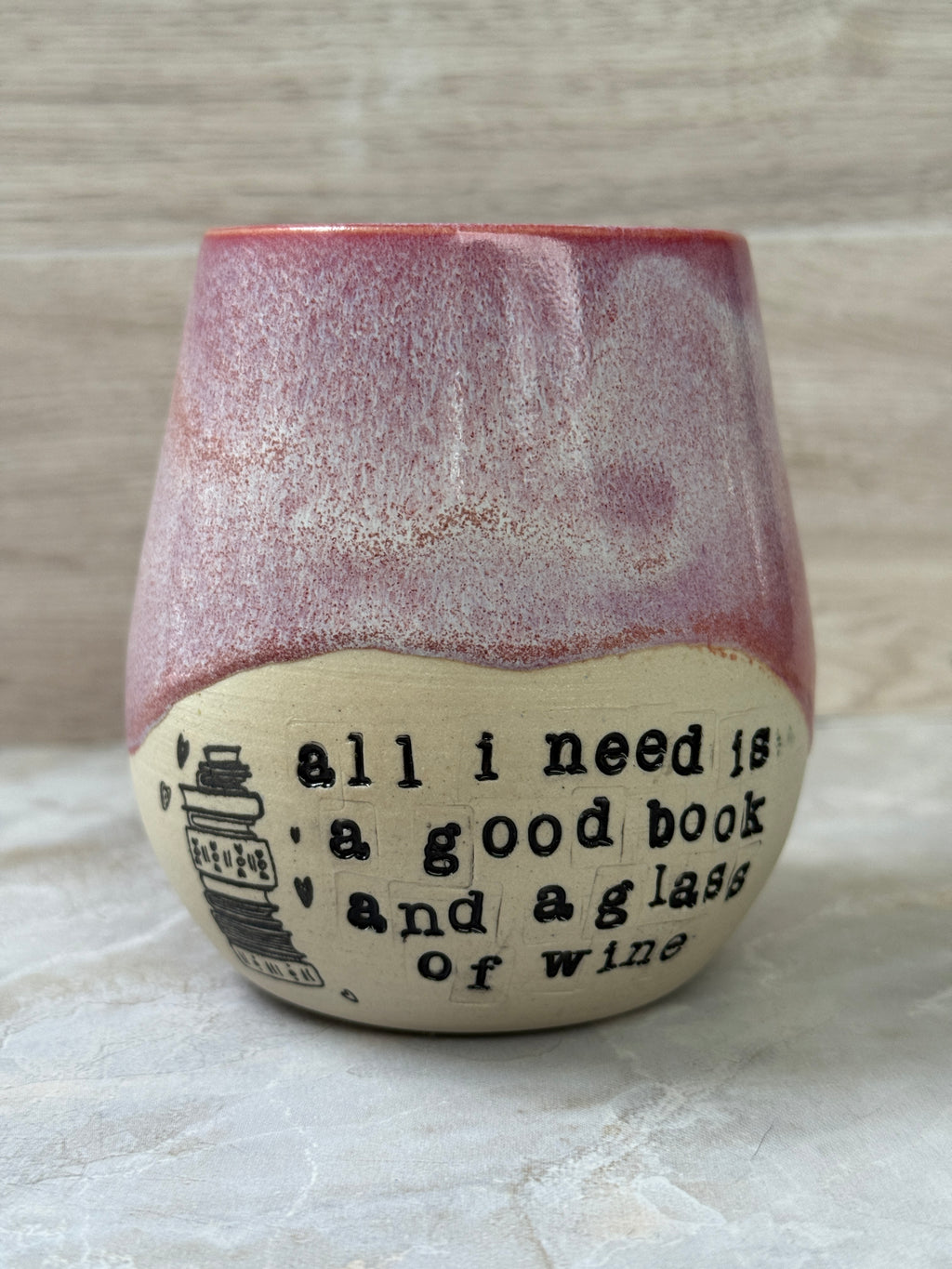 good book and a glass of wine bookish tumbler