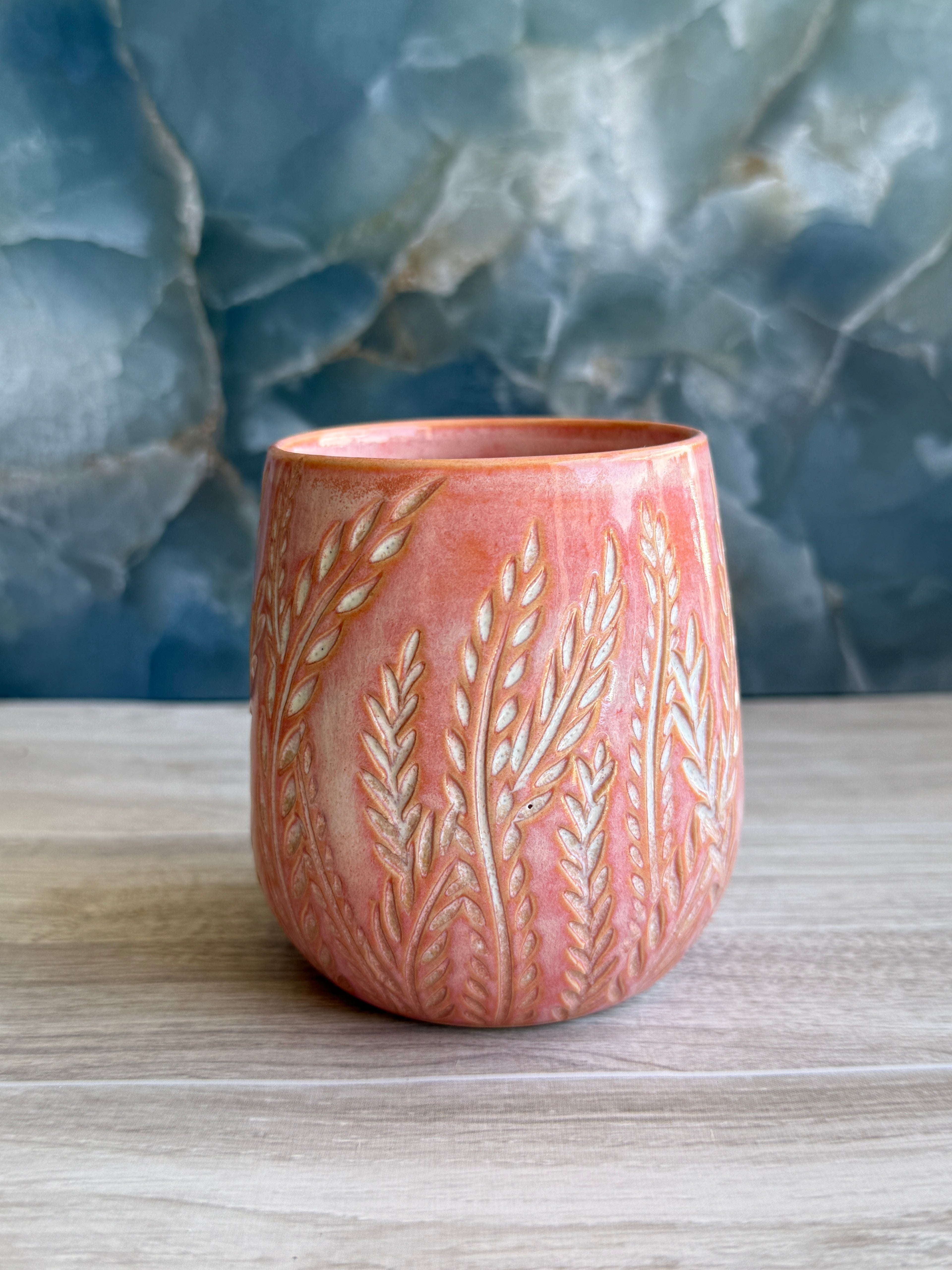 Thumbprint Tumbler - Sunrise Ferns