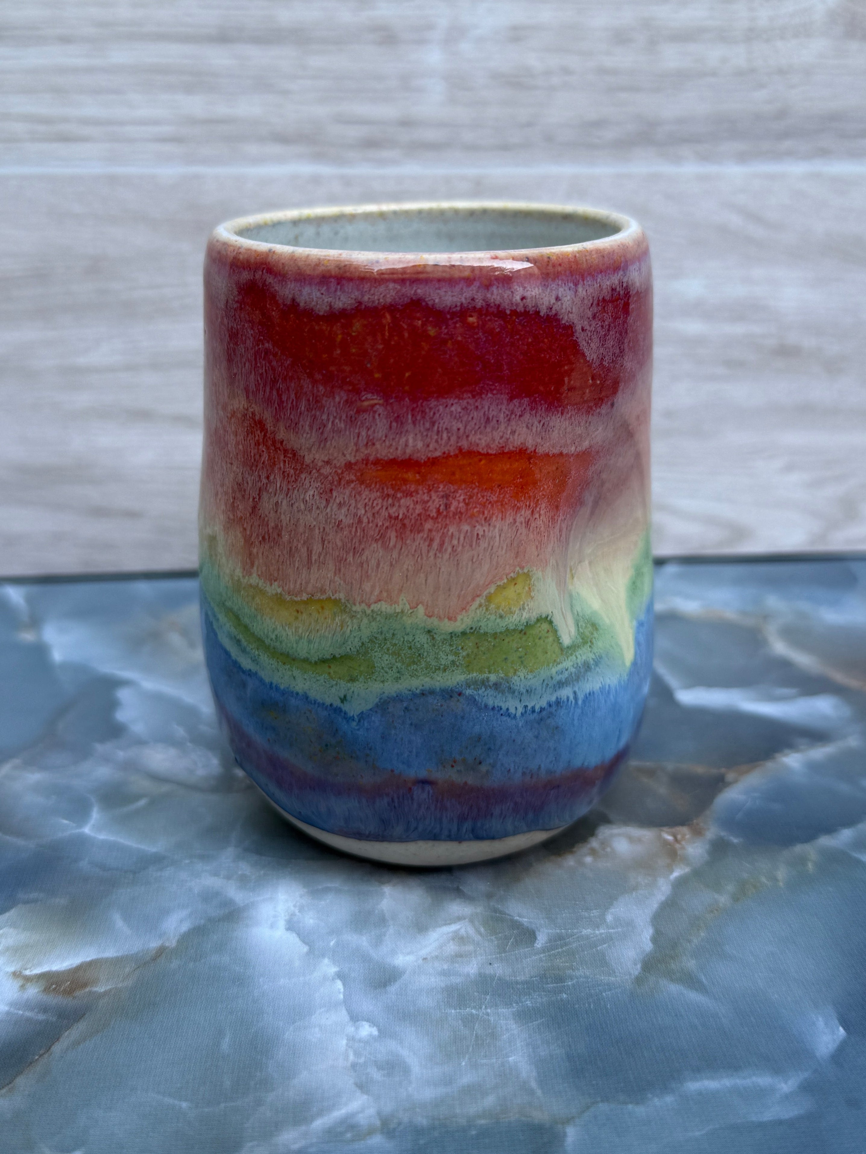Thumbprint Tumbler - Soft Rainbow 2