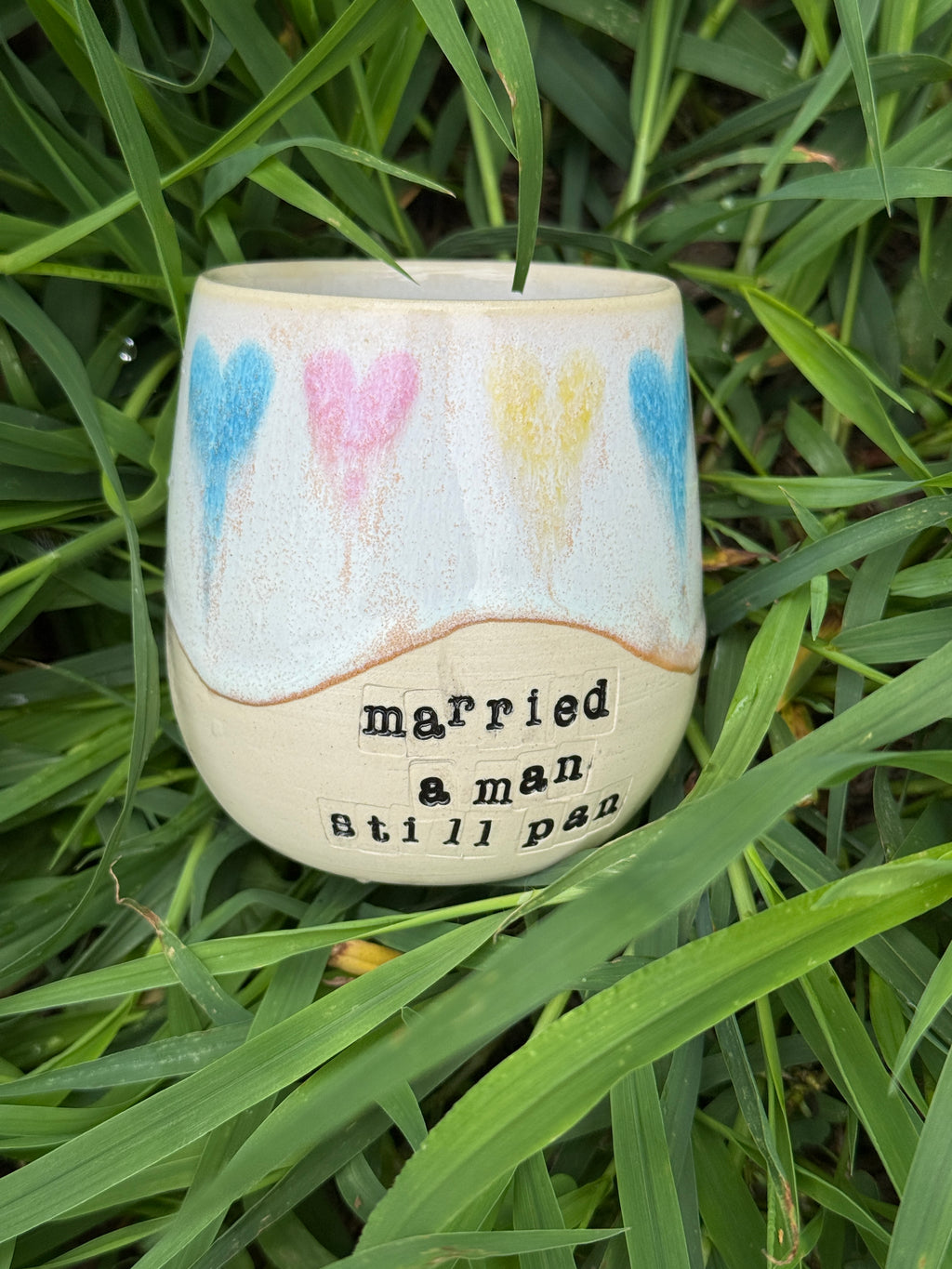 Still Pan Tumbler - Pansexual Pride Hearts