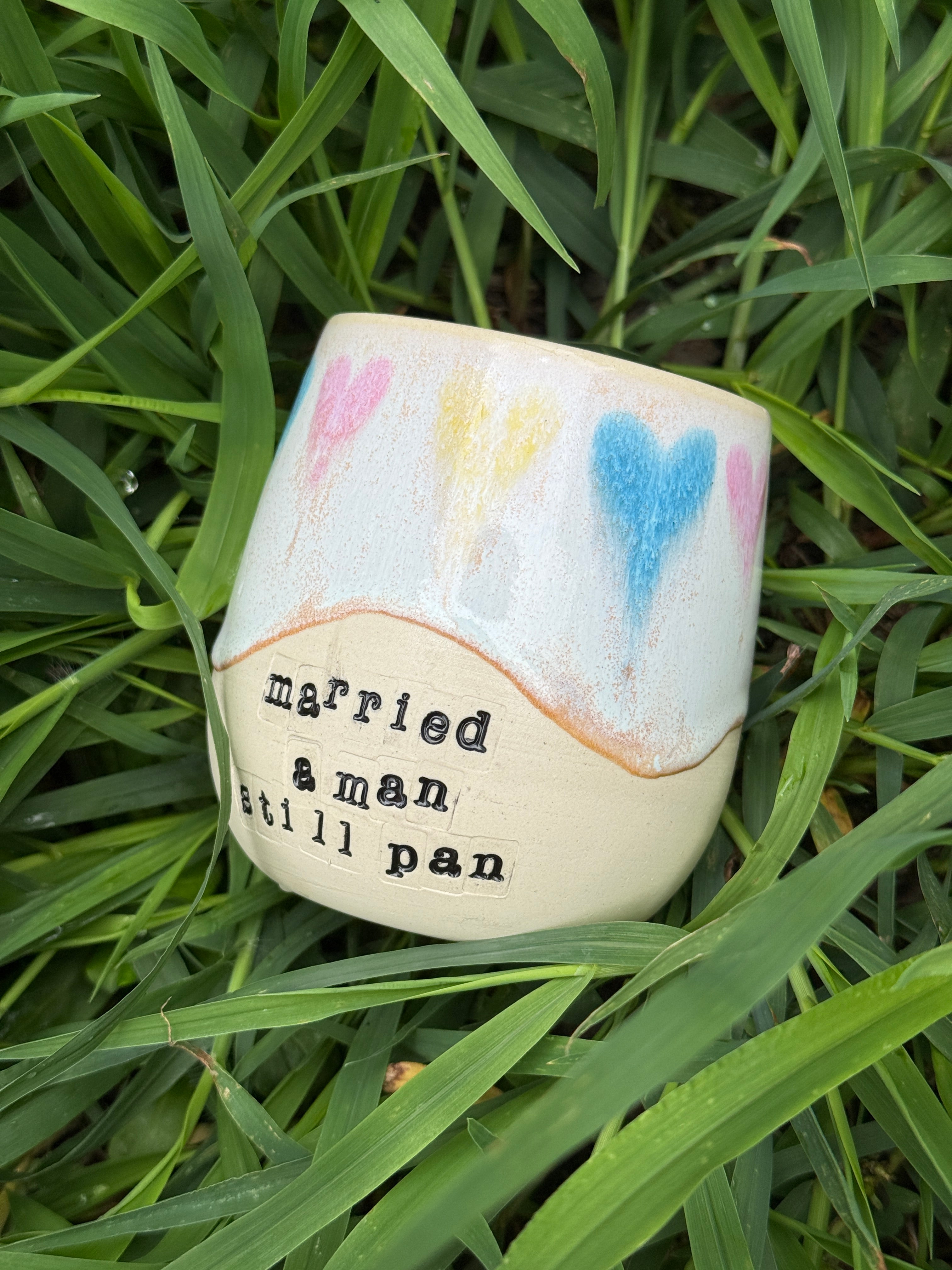 Still Pan Tumbler - Pansexual Pride Hearts