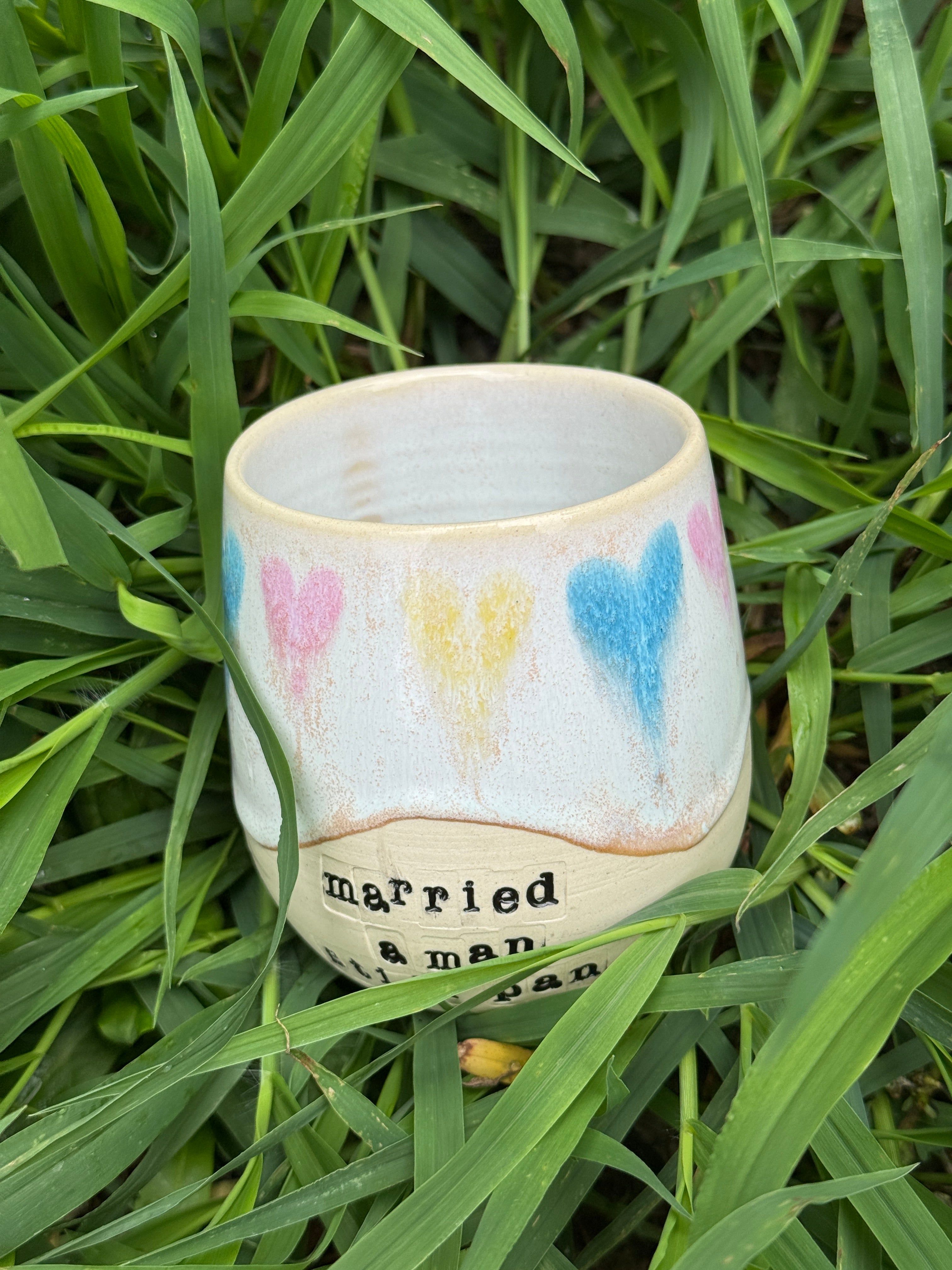 Still Pan Tumbler - Pansexual Pride Hearts