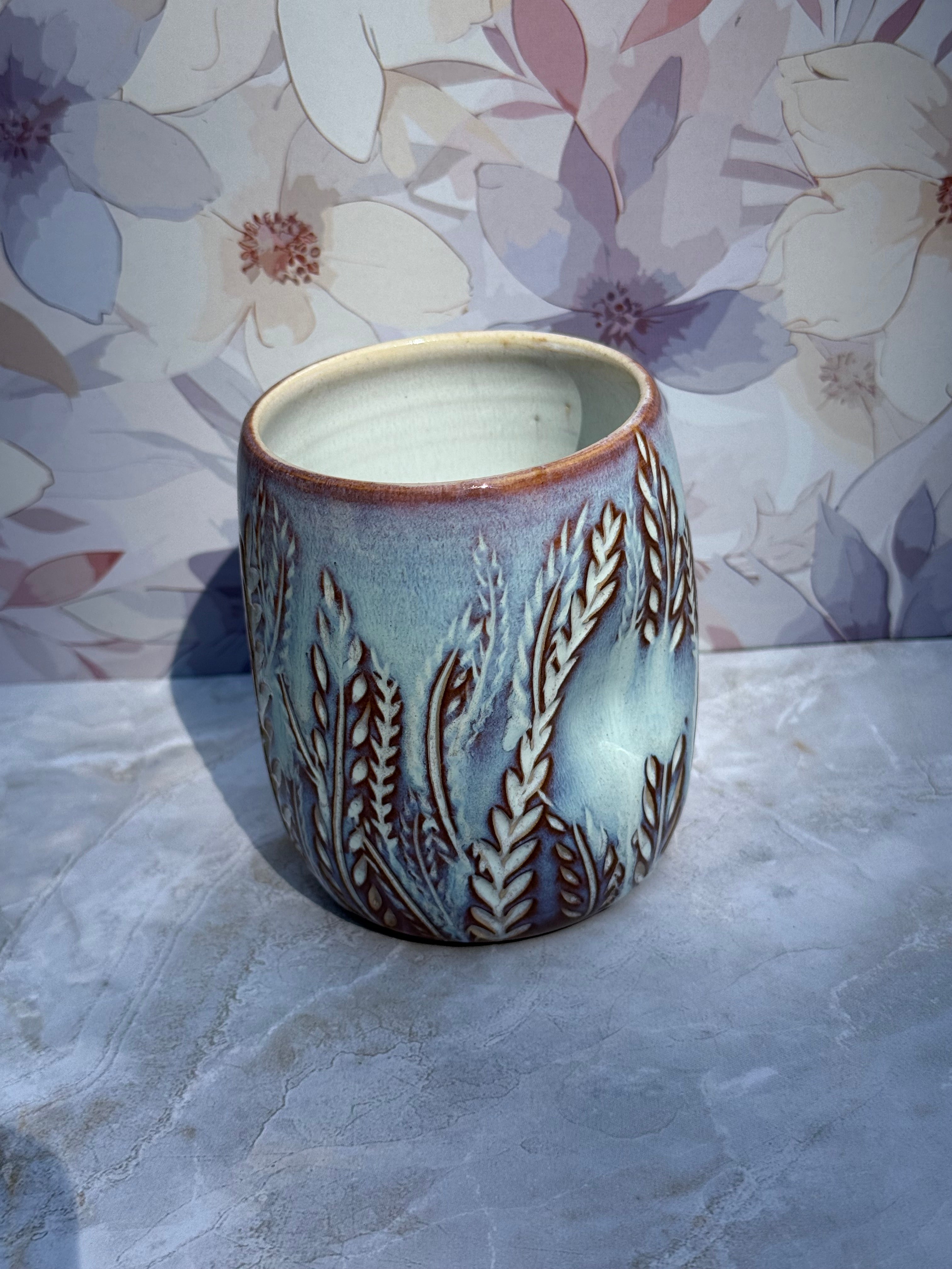 Tumbler - Carved Ferns 1