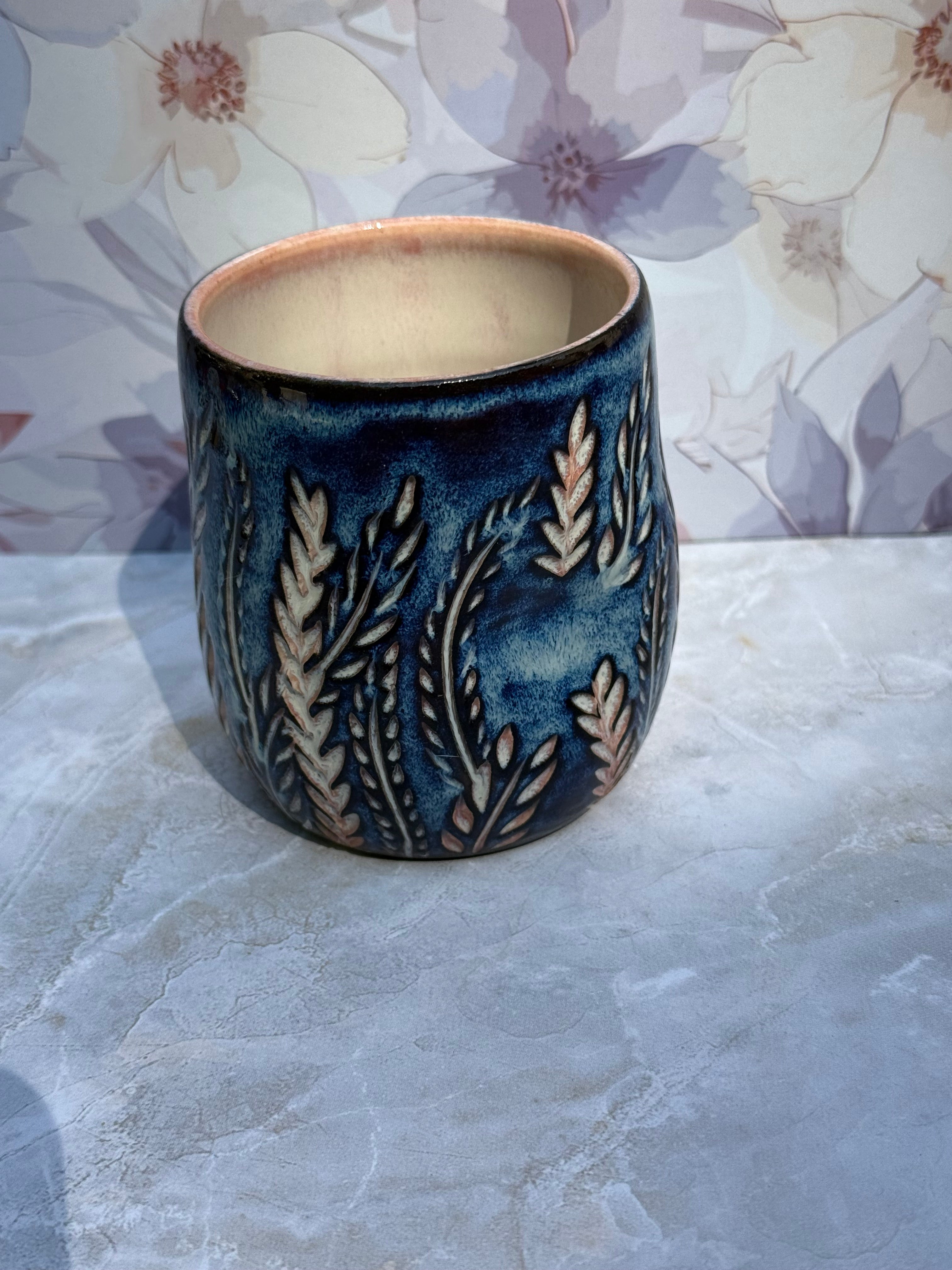 Tumbler - Carved Ferns 2