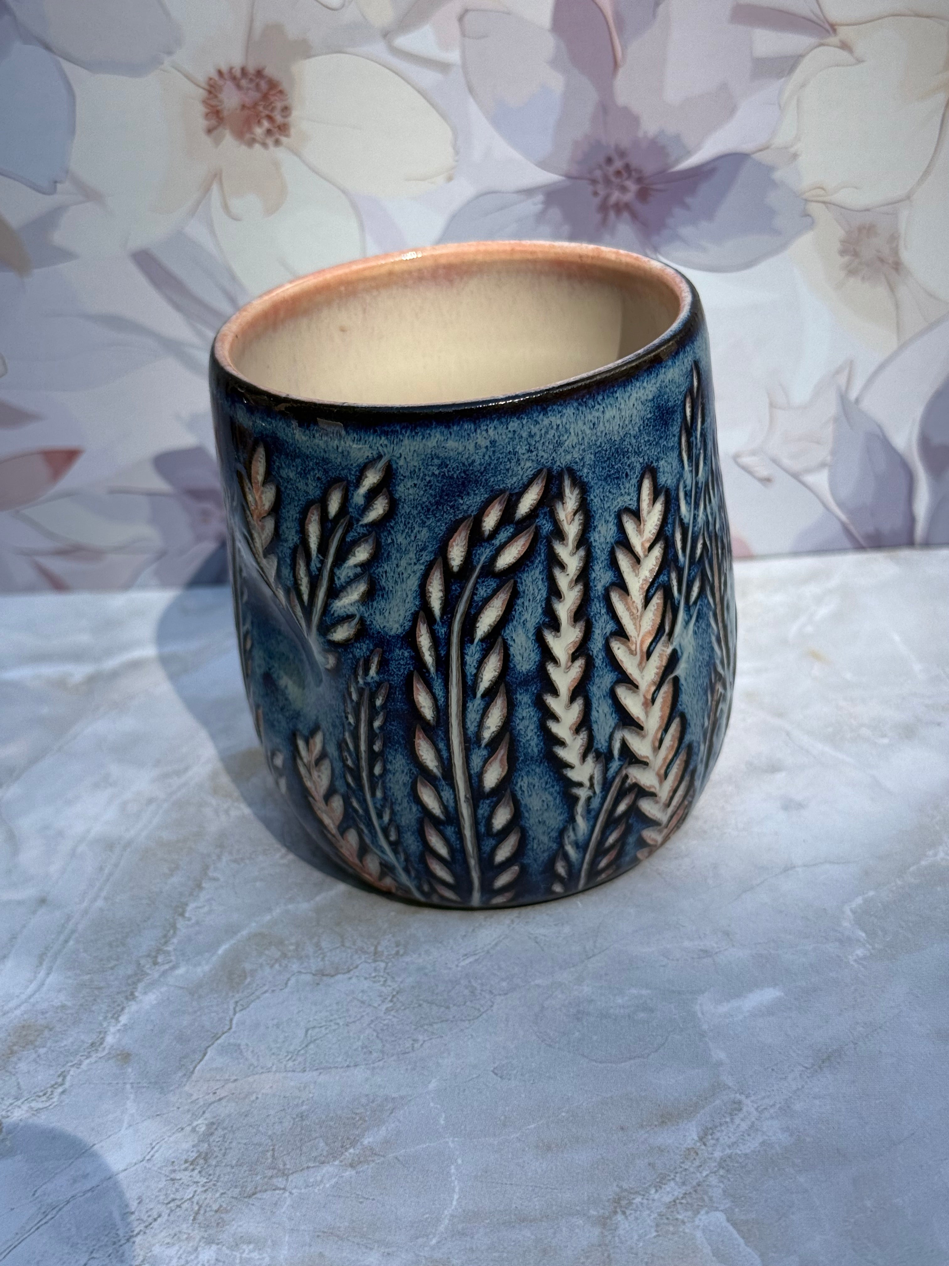 Tumbler - Carved Ferns 2