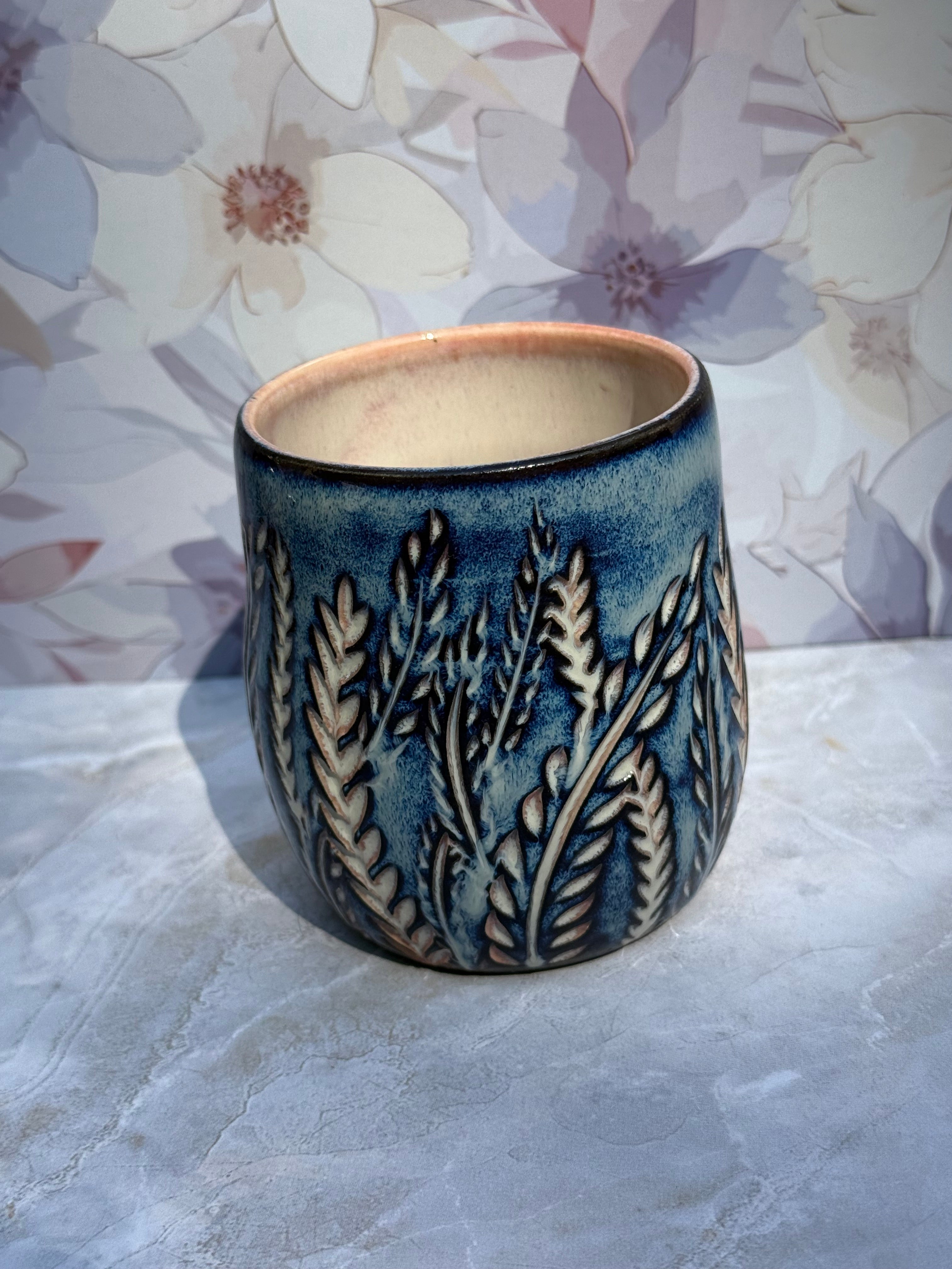 Tumbler - Carved Ferns 2