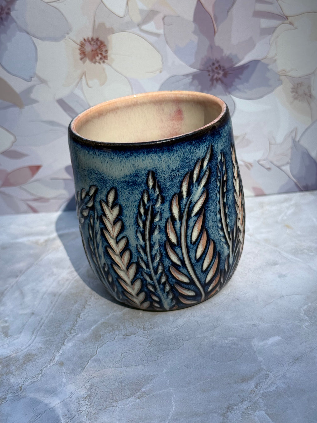Tumbler - Carved Ferns 2