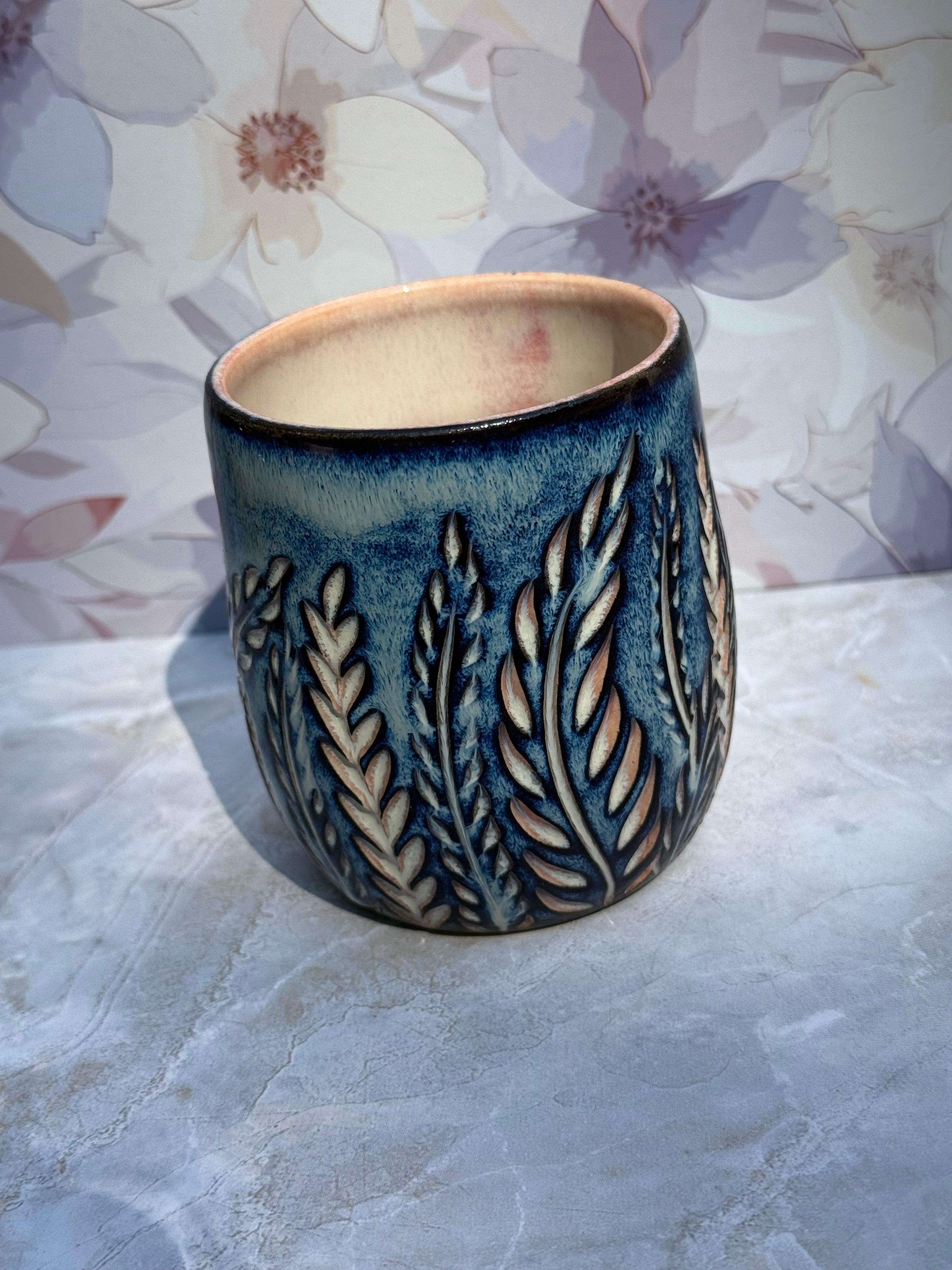 Tumbler - Carved Ferns 2