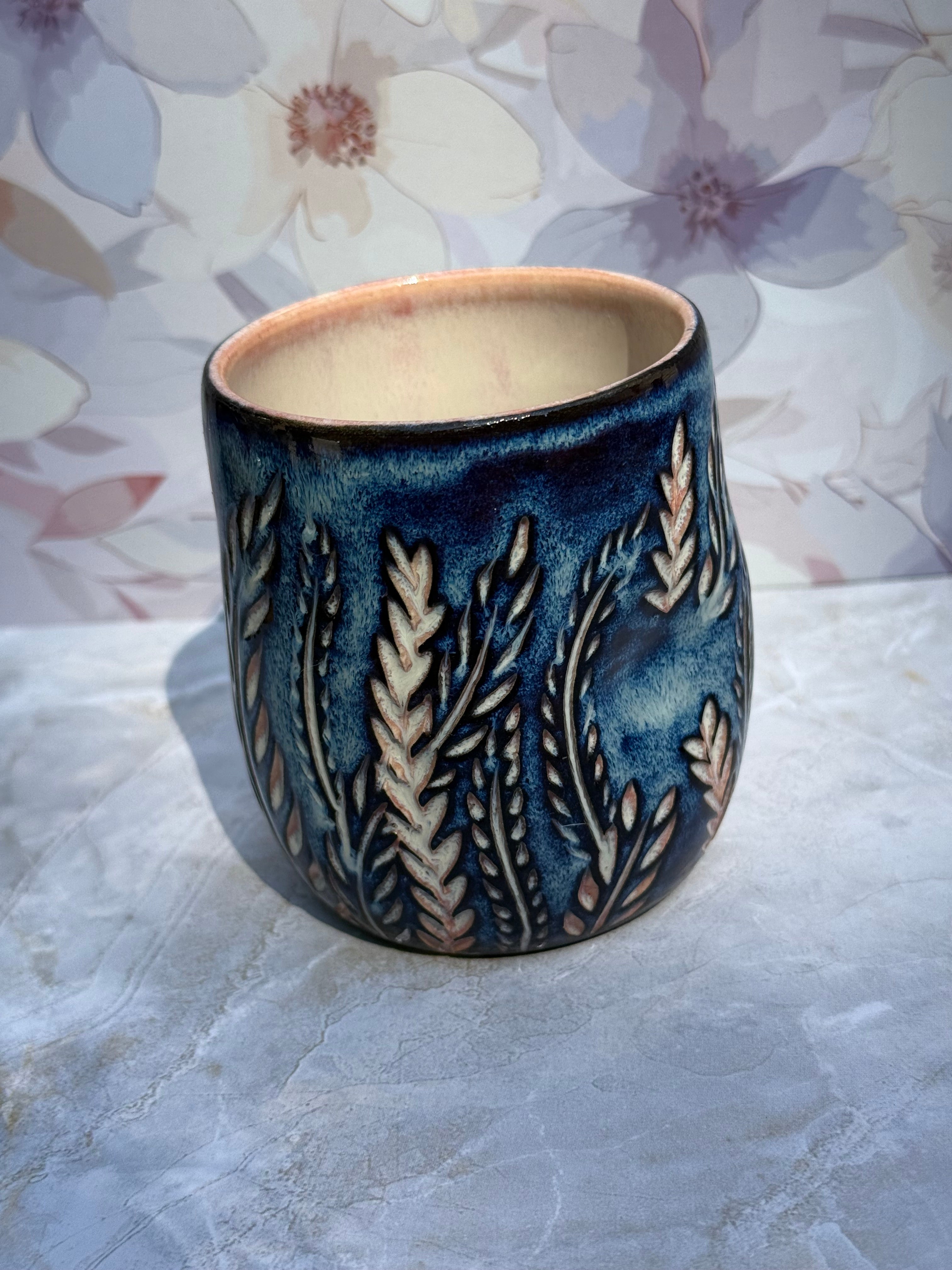 Tumbler - Carved Ferns 2