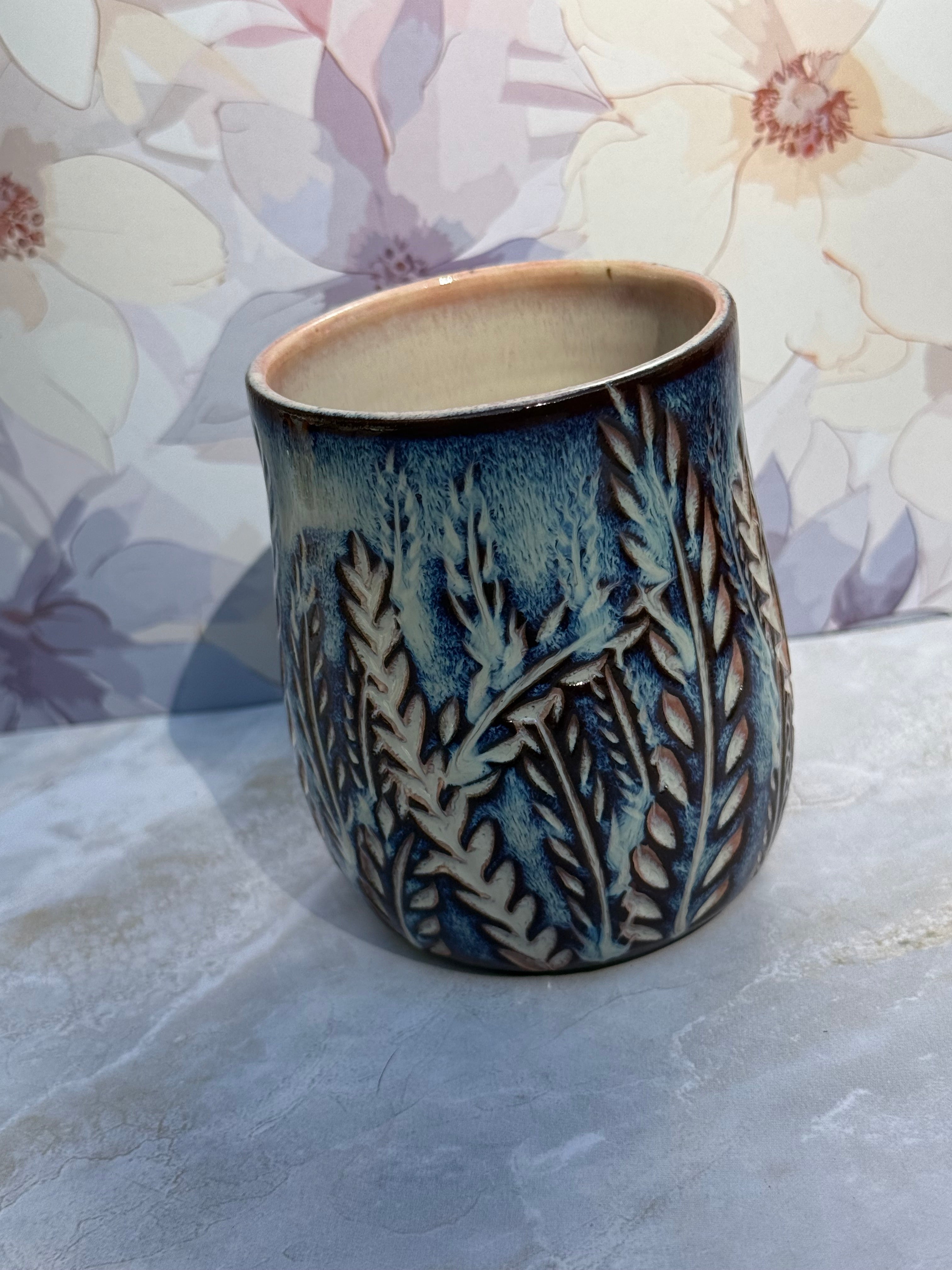 Tumbler - Carved Ferns 3
